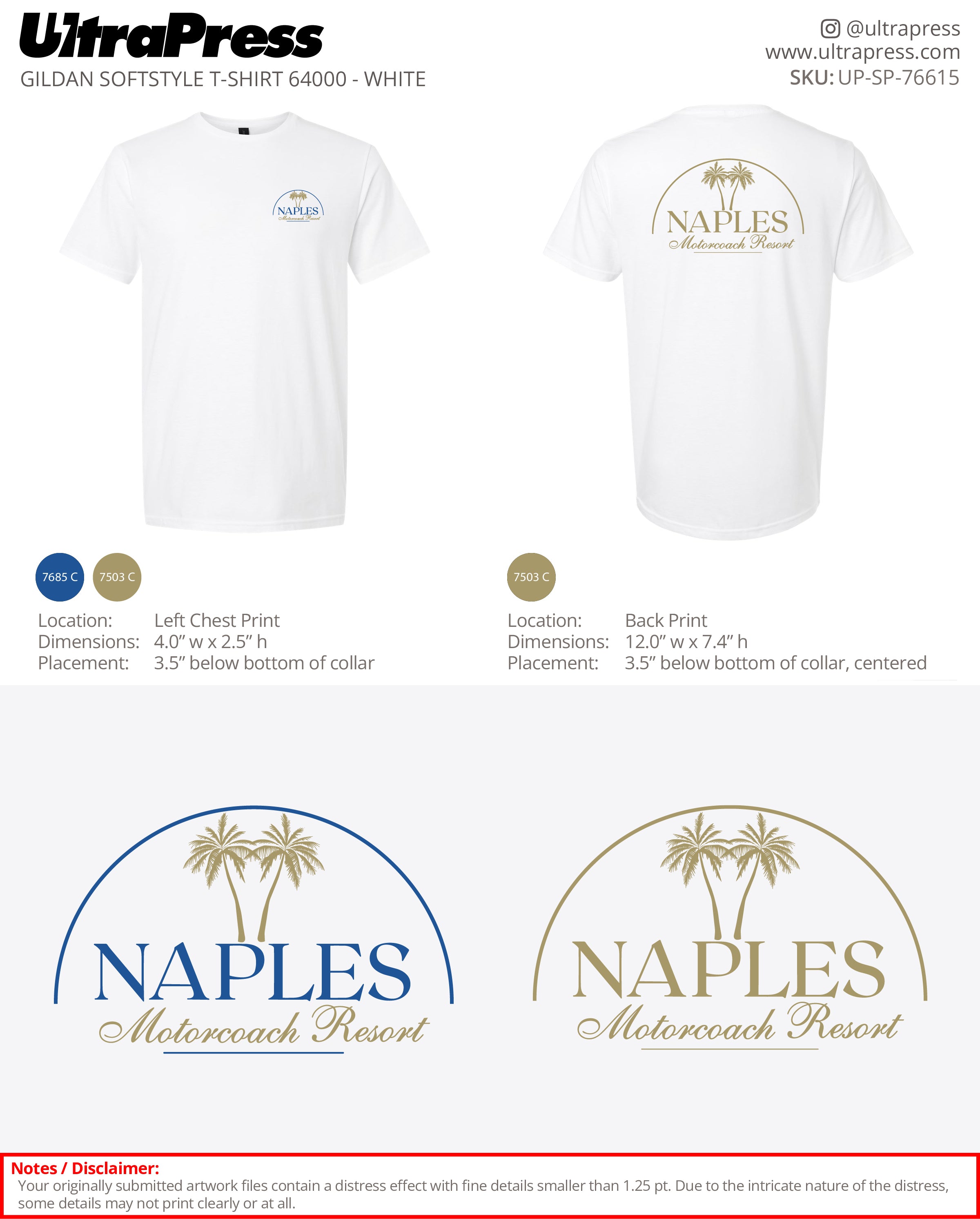 UP-SP-76615 Naples Motorcoach Resort - Steve Jablonowski 100 Pieces Package (Bulk)