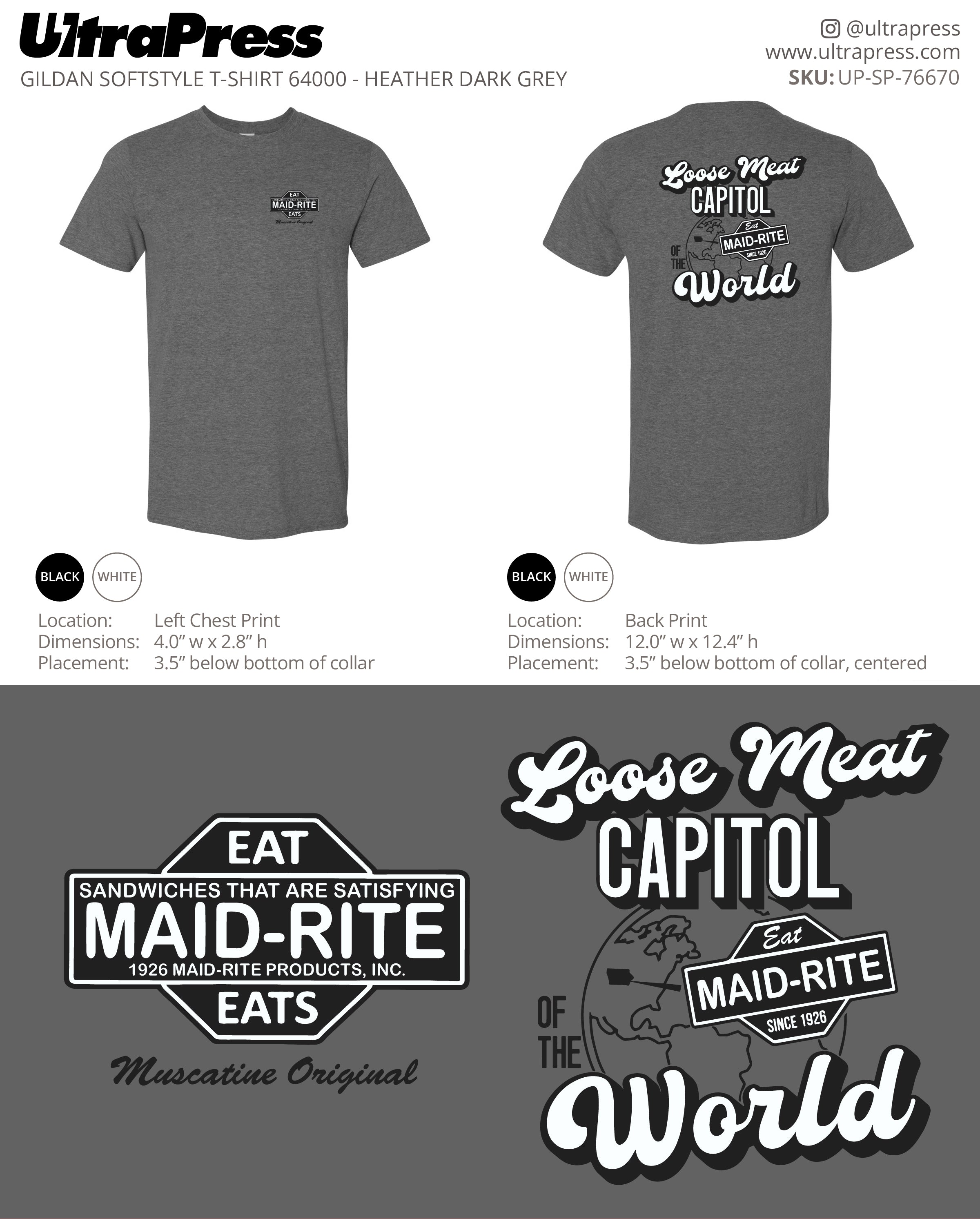 UP-SP-76670 Maid-Rite Muscatine Original - Steve Meyer 100 Min Qty (Bulk)