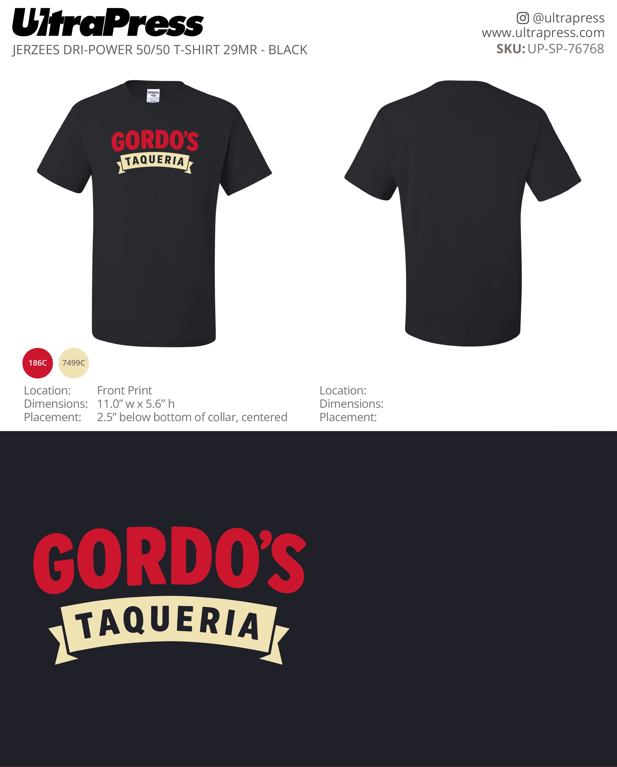 UP-SP-76768 Gordo's Taqueria - Antonio Hernandez 100 Min Qty (Bulk)