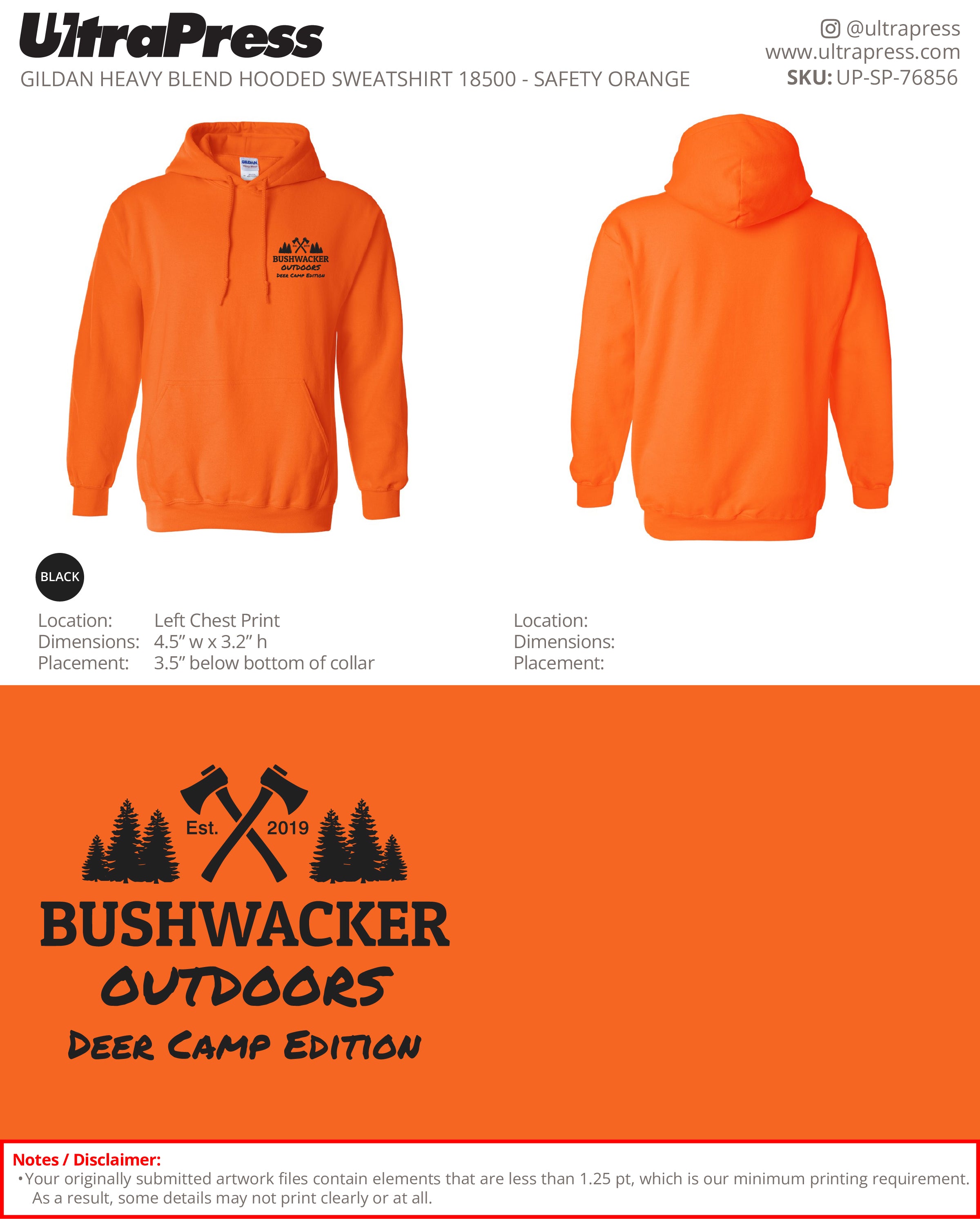 UP-SP-76856 Bushwacker Outdoors - Nate Lawrence 50 Pieces Package (Bulk)