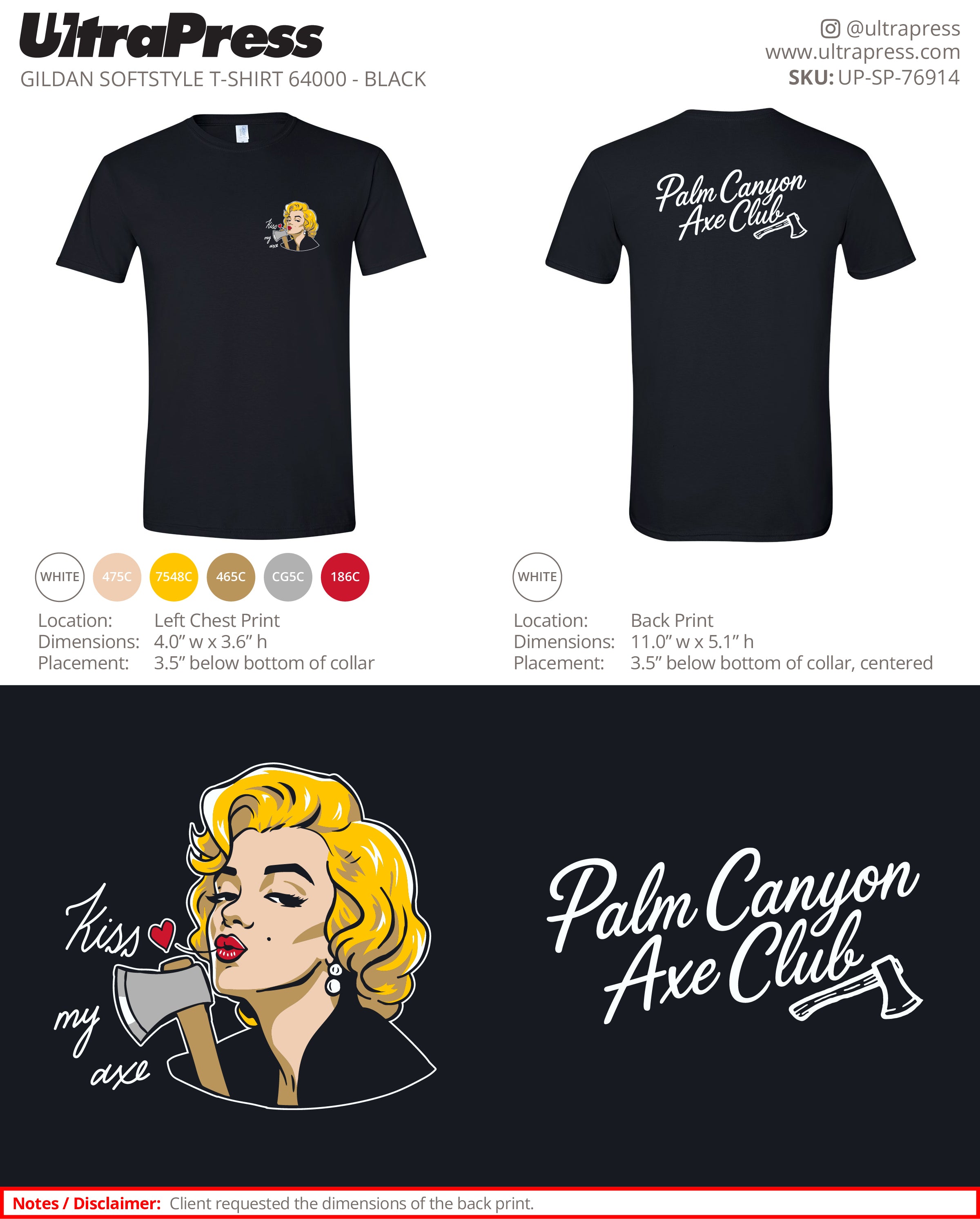 UP-SP-76914 Palm Canyon Axe Club Text - Brett 100 Min Qty (Bulk)