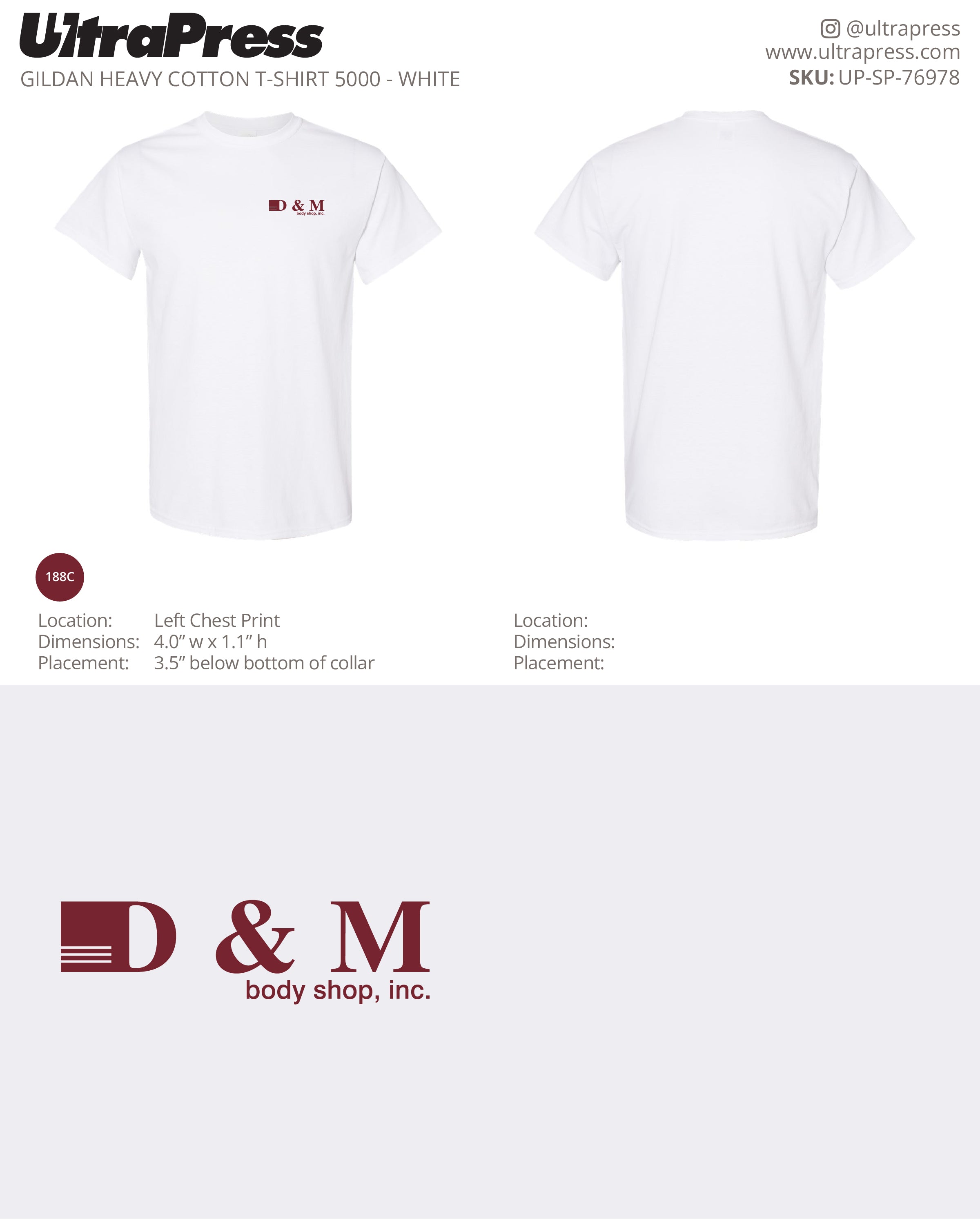 UP-SP-76978 D & M Body Shop - Mark Wolf 24 Min Qty (Bulk)