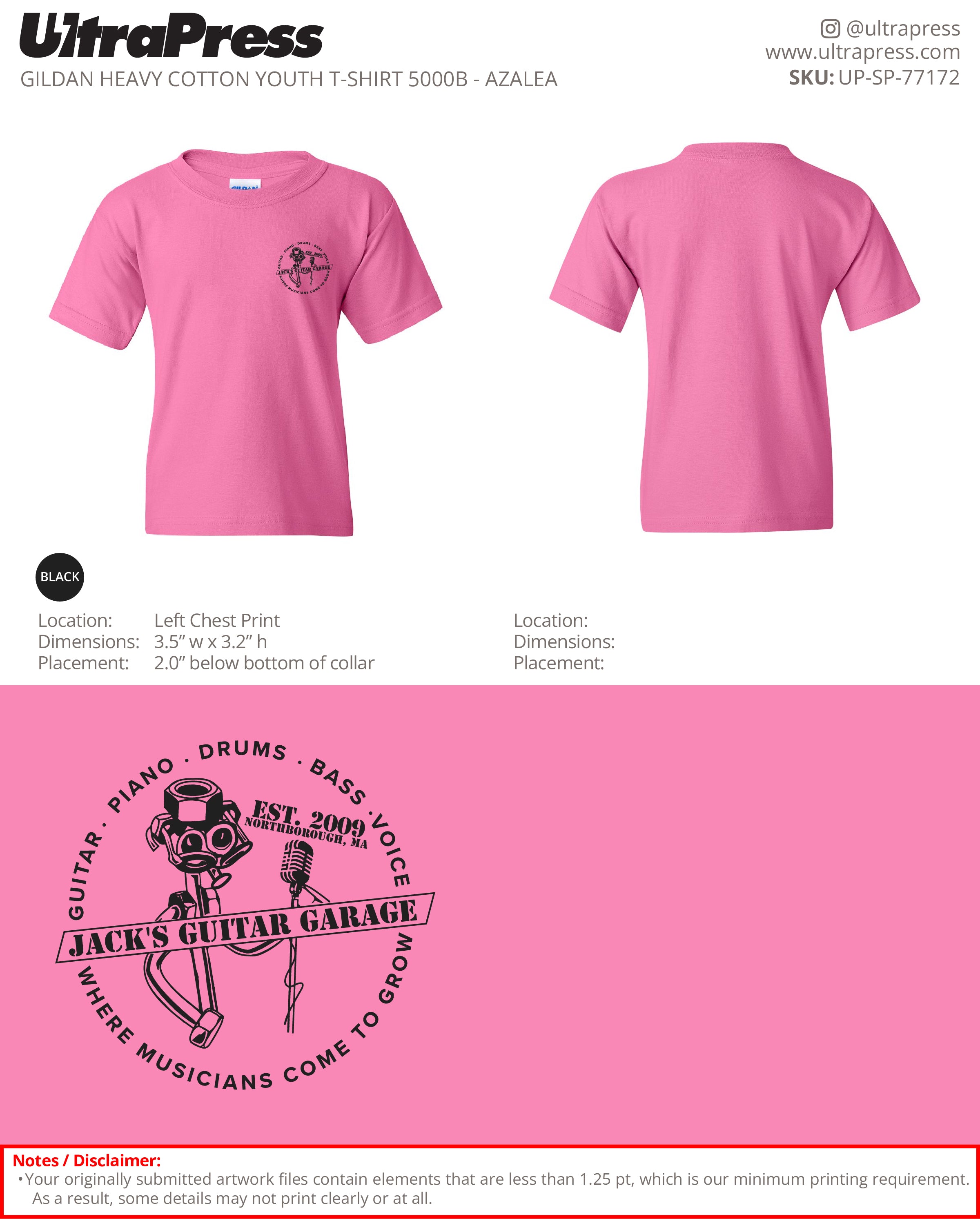 UP-SP-77172 Voice Design - Jack's Guitar Garage 100 Min Qty (Bulk)