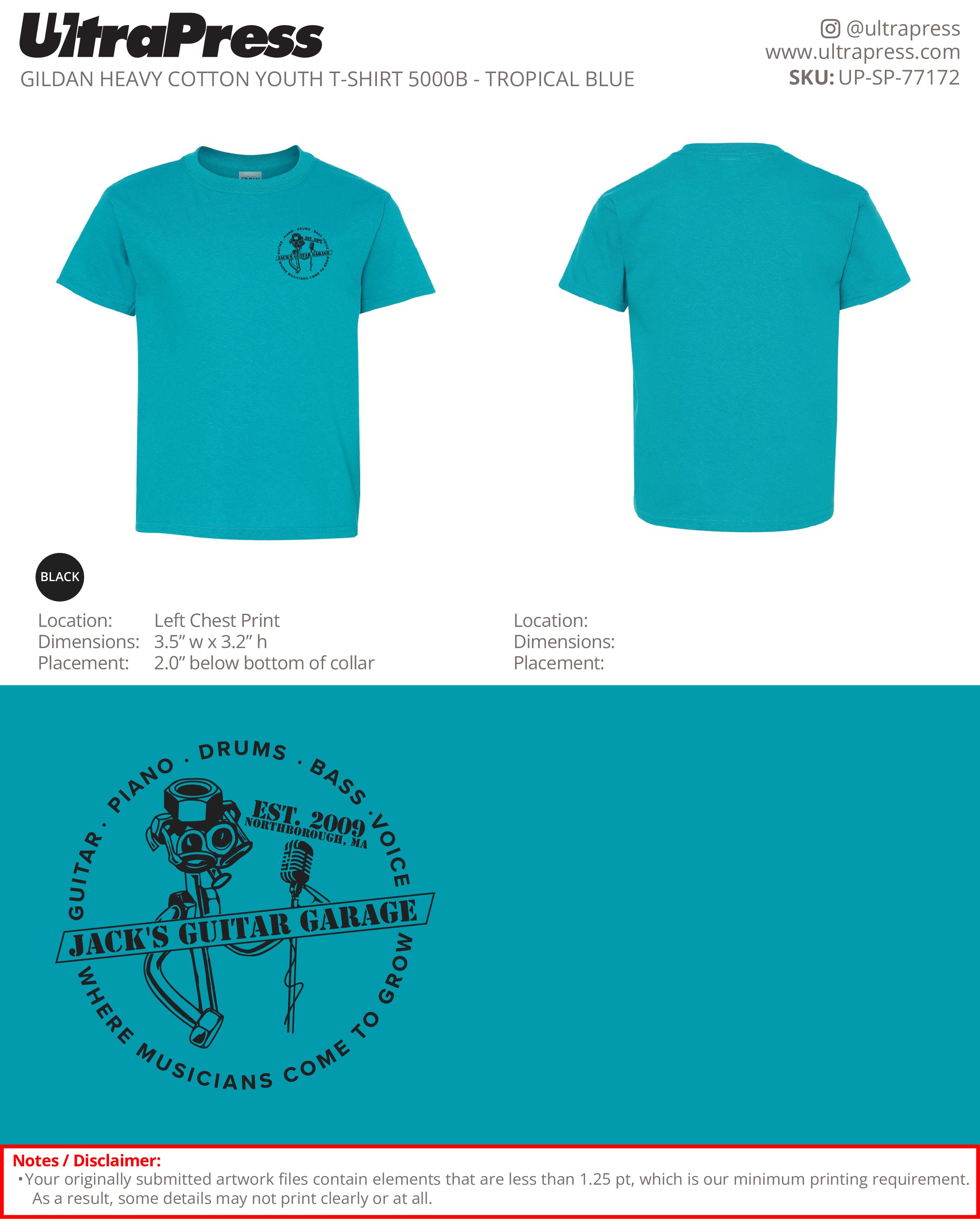 UP-SP-77172 Voice Design - Jack's Guitar Garage 100 Min Qty (Bulk)