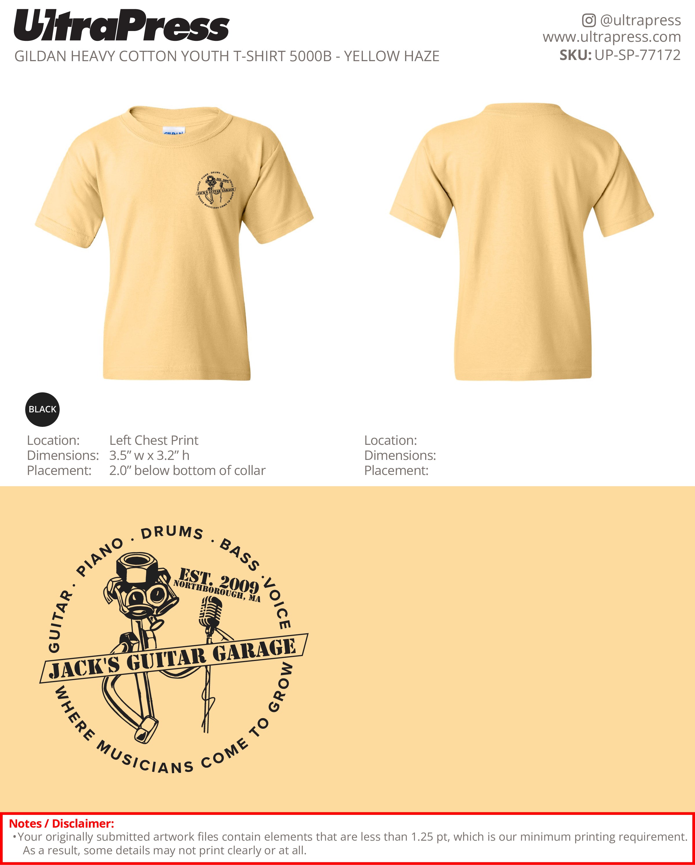 UP-SP-77172 Voice Design - Jack's Guitar Garage 100 Min Qty (Bulk)