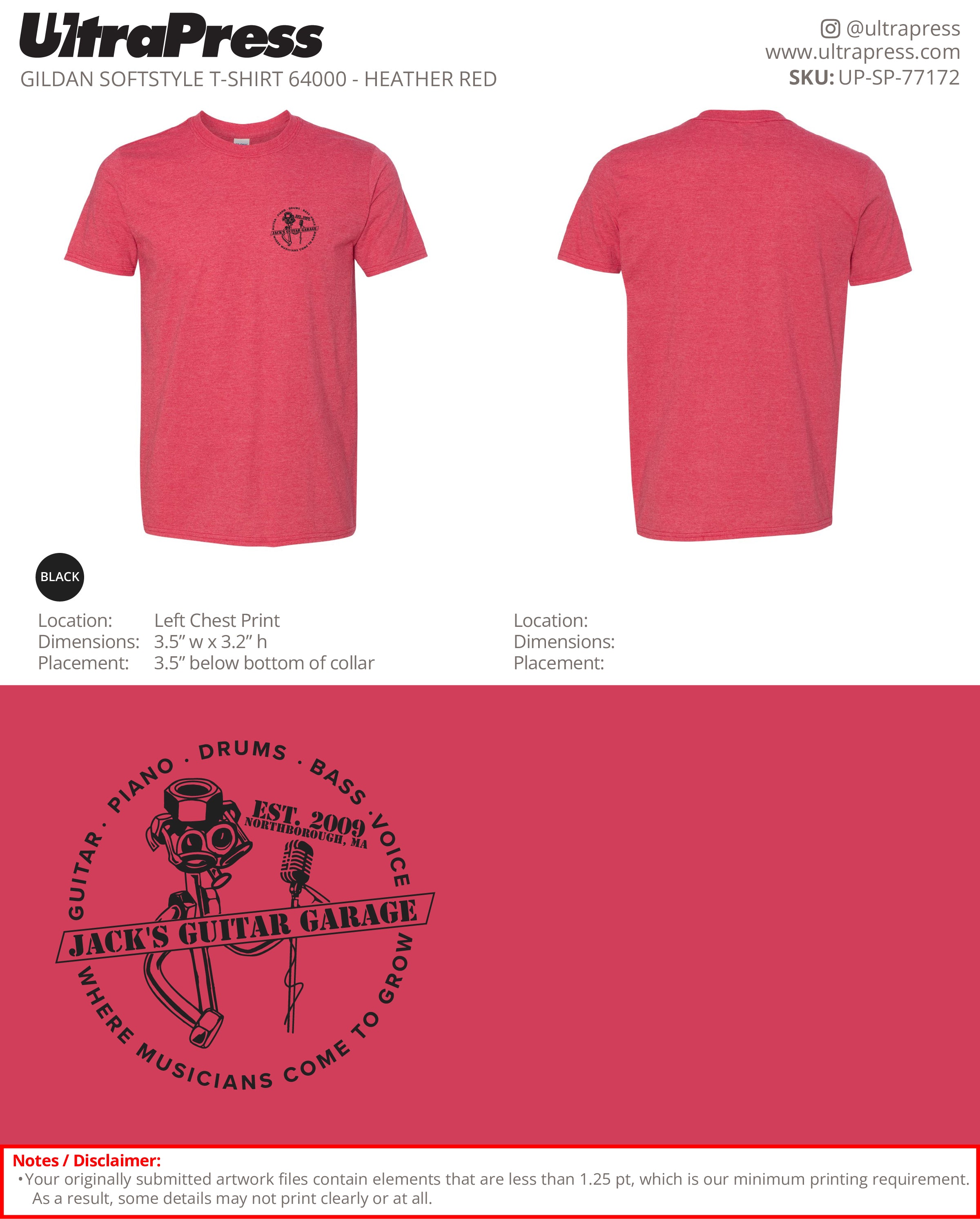 UP-SP-77172 Voice Design - Jack's Guitar Garage 100 Min Qty (Bulk)