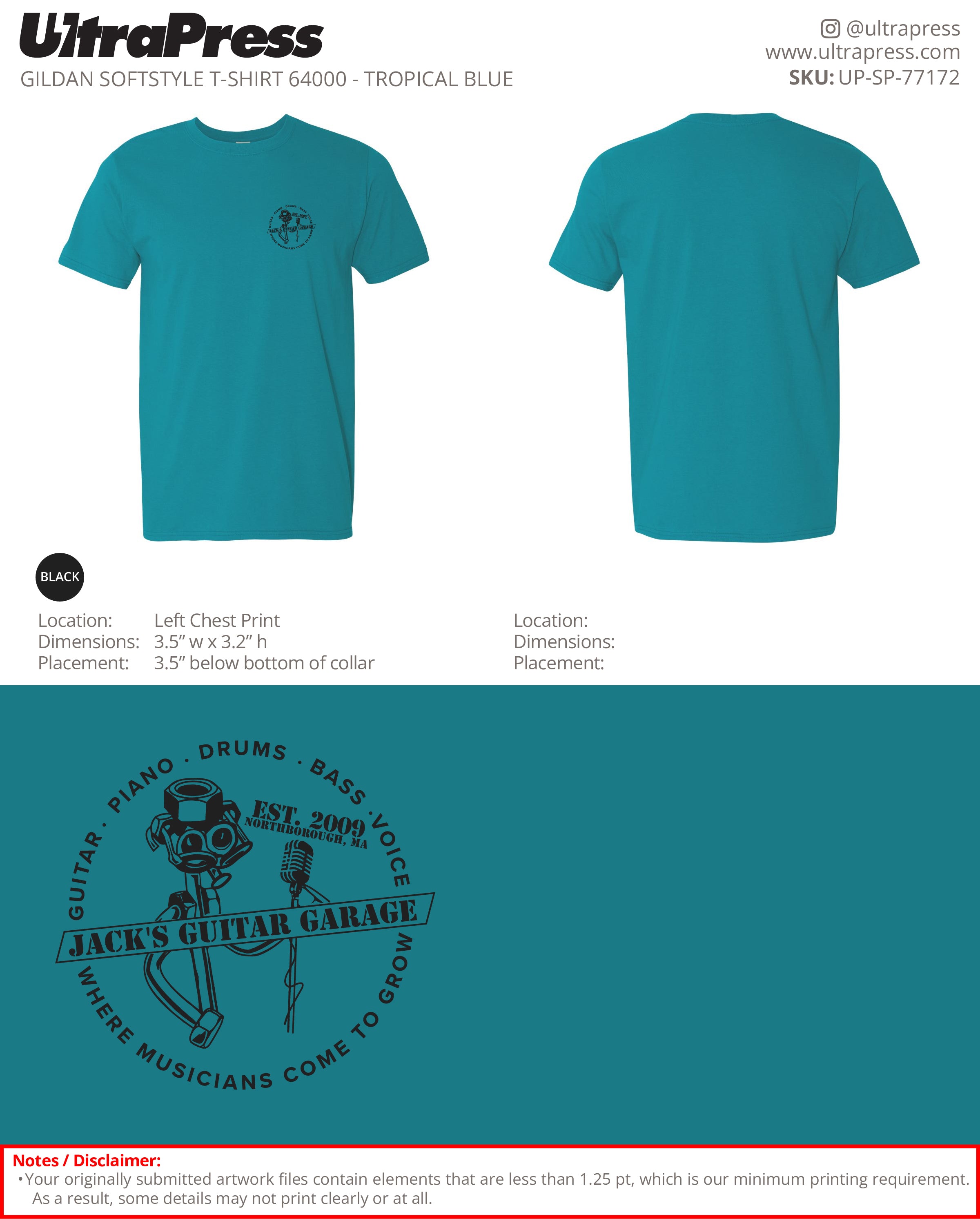 UP-SP-77172 Voice Design - Jack's Guitar Garage 100 Min Qty (Bulk)