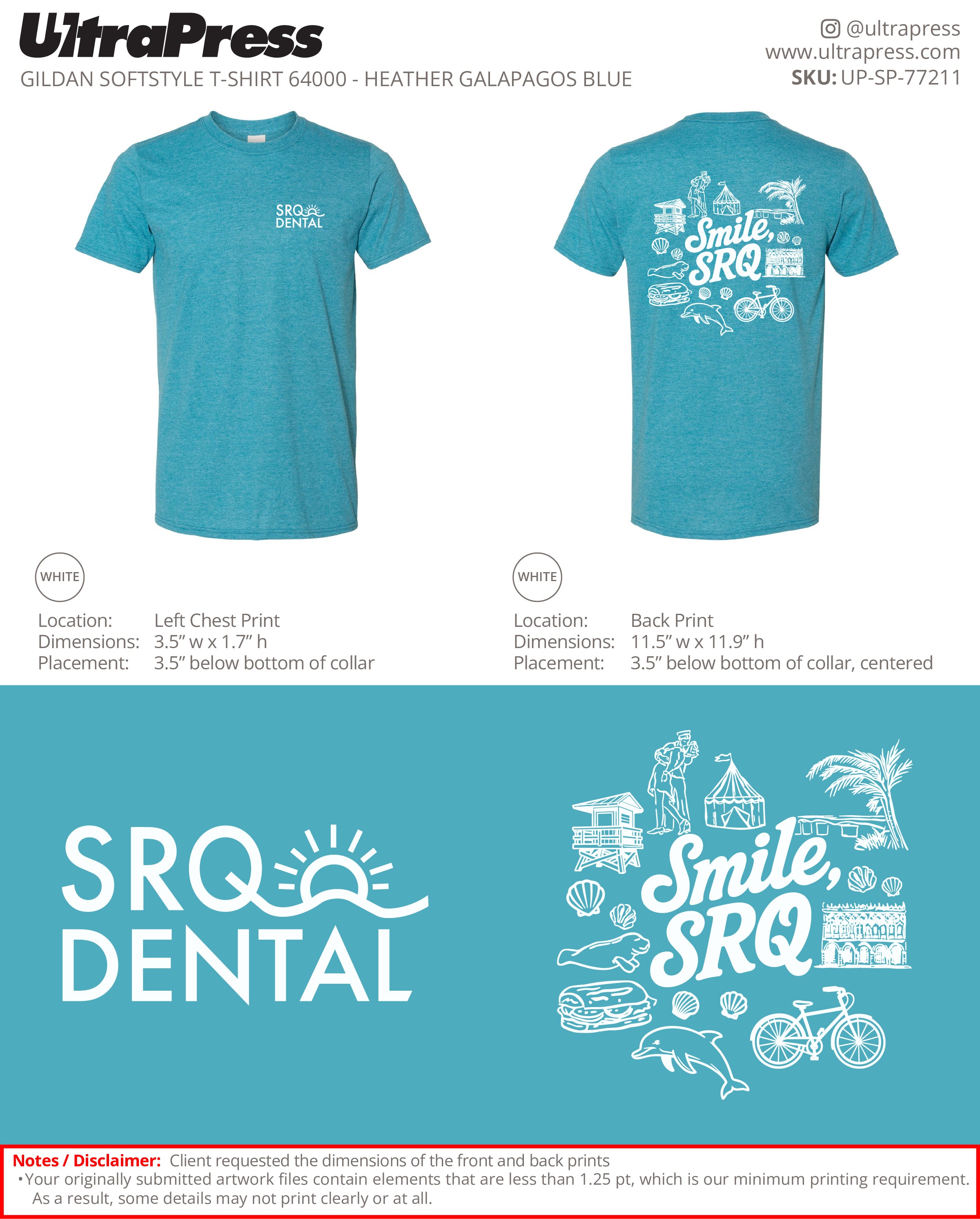 UP-SP-77211 SRQ Dental - Danielle Davis 100 Min Qty (Bulk)