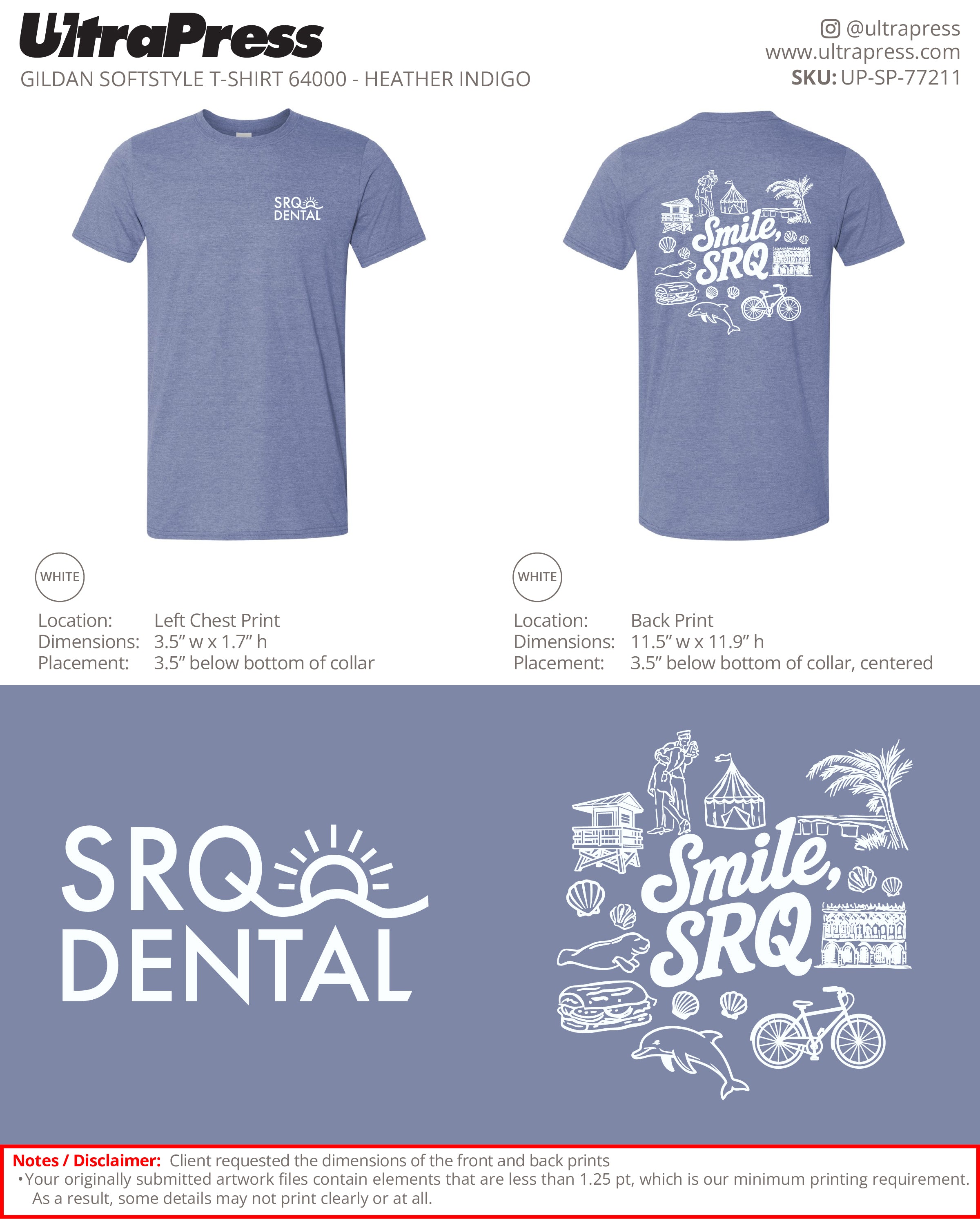 UP-SP-77211 SRQ Dental - Danielle Davis 100 Min Qty (Bulk)