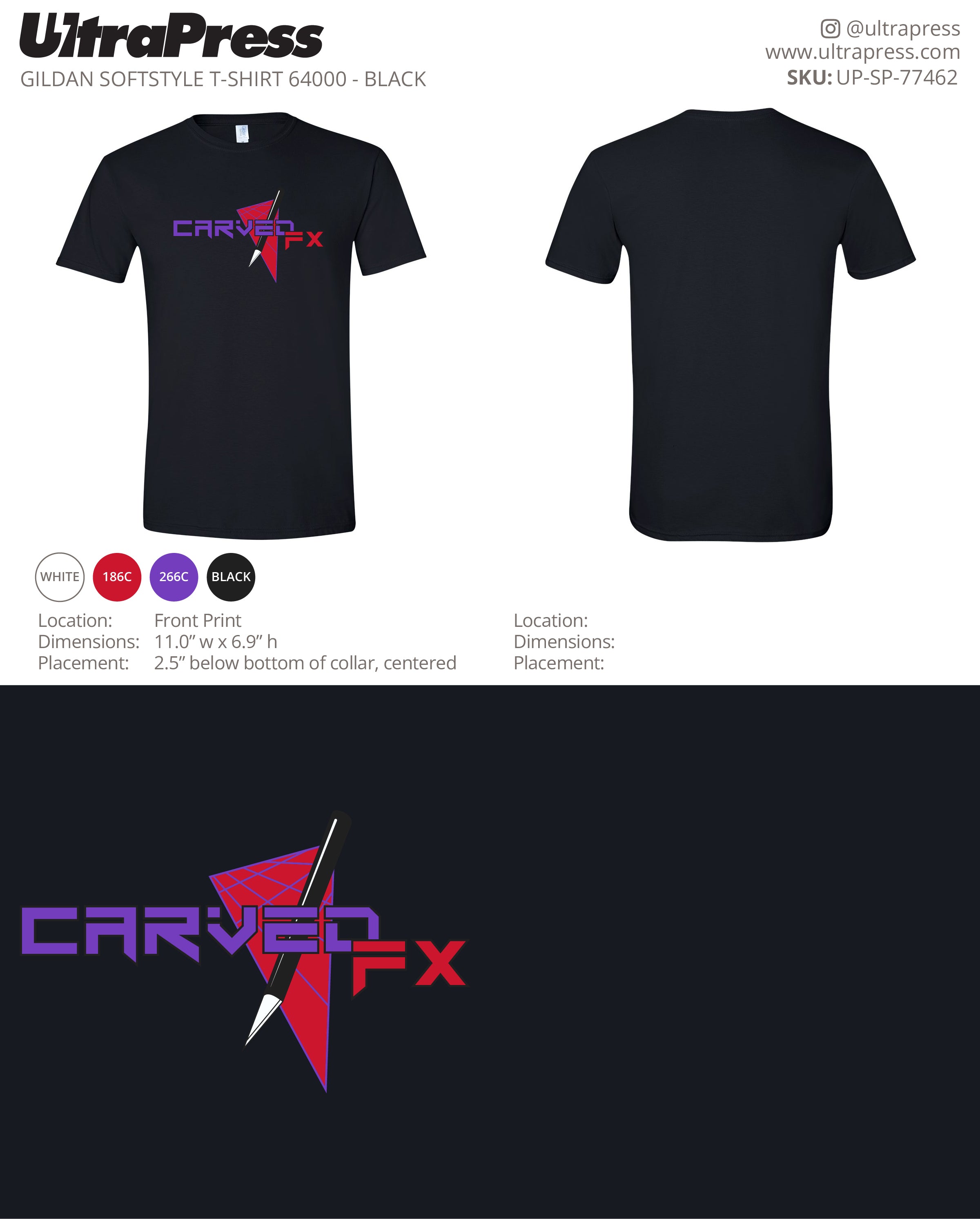 UP-SP-77462 Carved FX T-Shirts - Paulina Goff 100 Min Qty (Bulk)