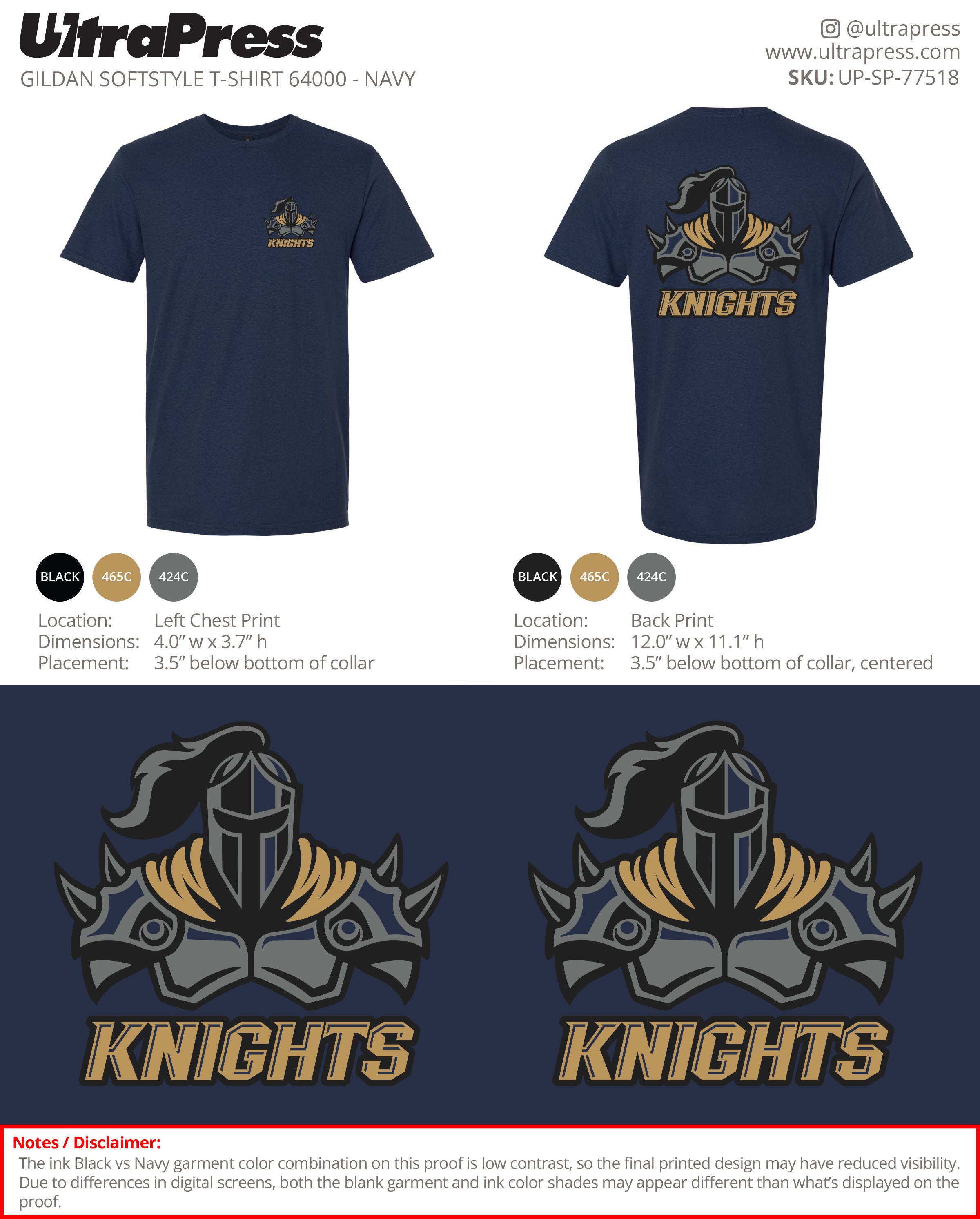UP-SP-77518 Knights - Mark McLean 50 Pieces Package (Bulk)