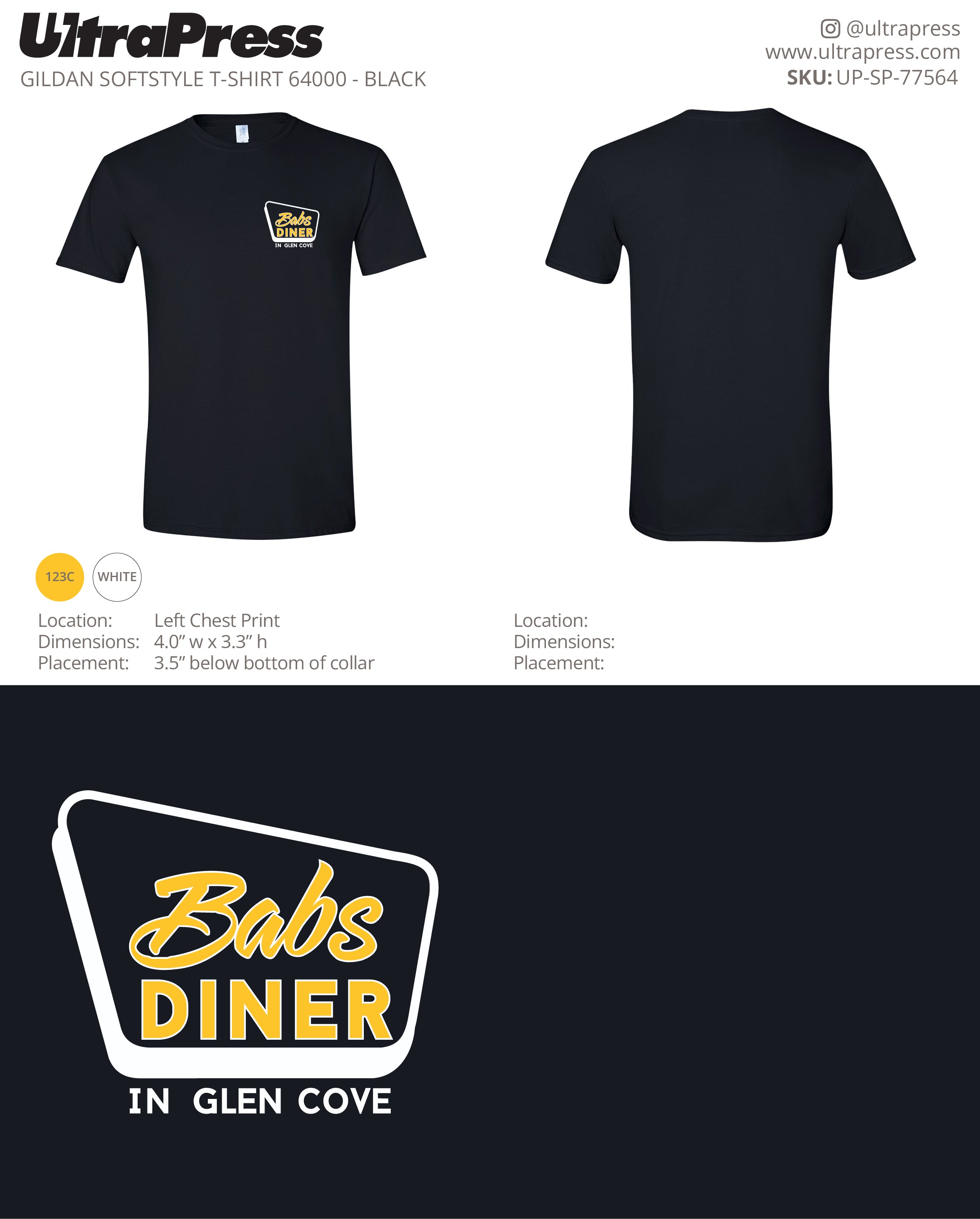 UP-SP-77564 Babs Diner In Glen Cove - Julie Dhong 100 Min Qty (Bulk)