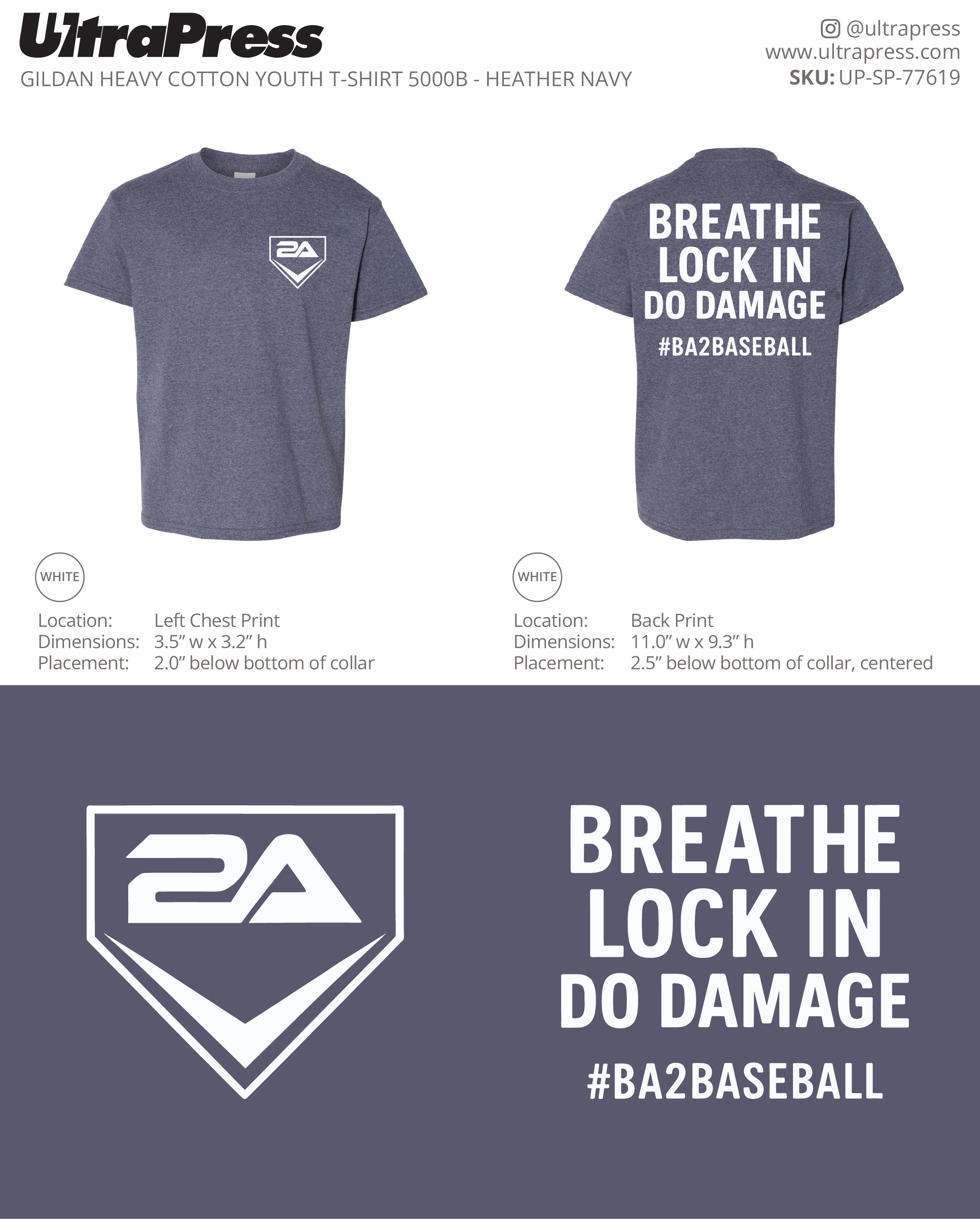 UP-SP-77619 #BA2BASEBALL - BREATHE Greensboro Yard Goats 100 Min Qty (Bulk)