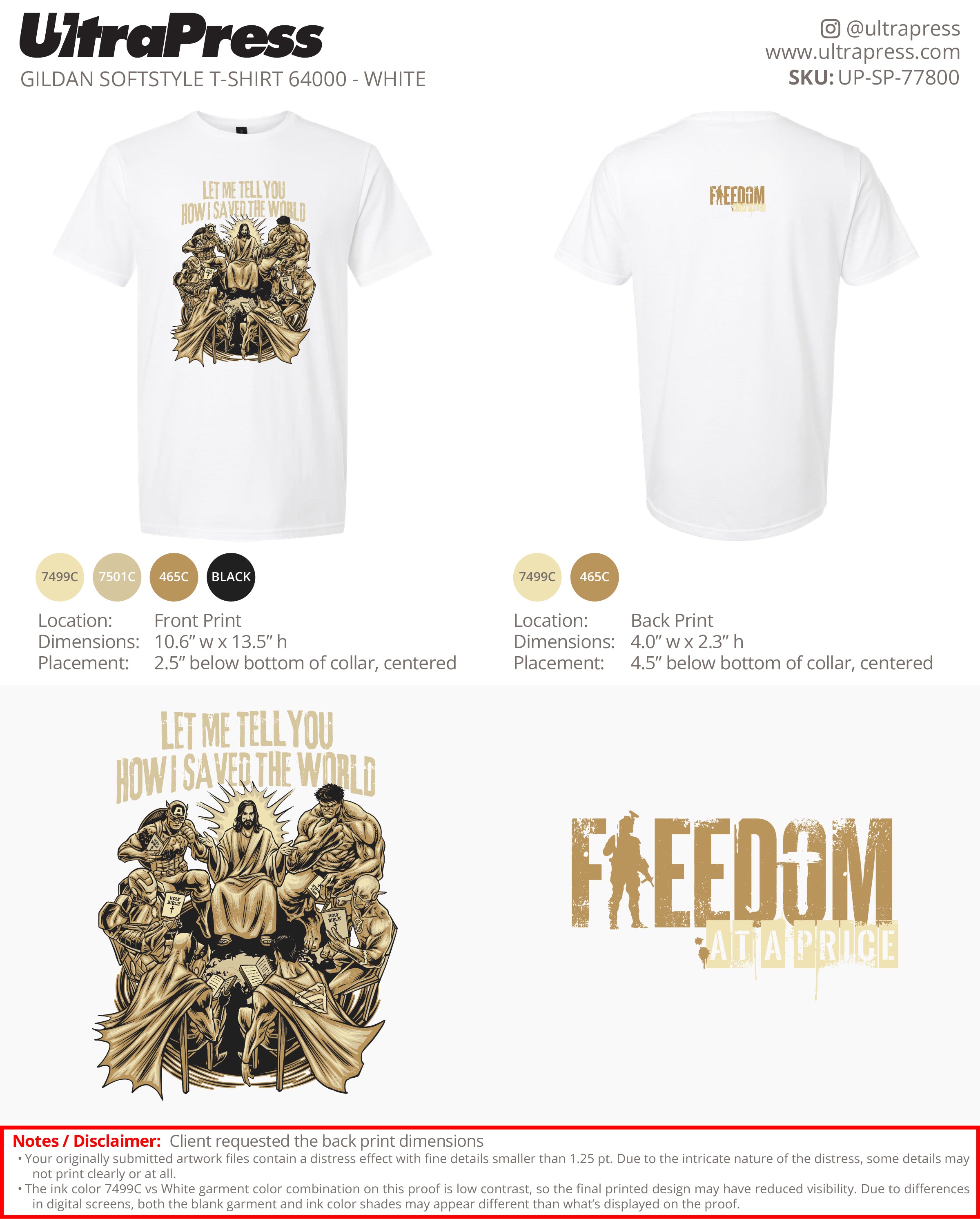 UP-SP-77800 Freedom At A Price - Benjamin Hutchins 100 Min Qty (Bulk)