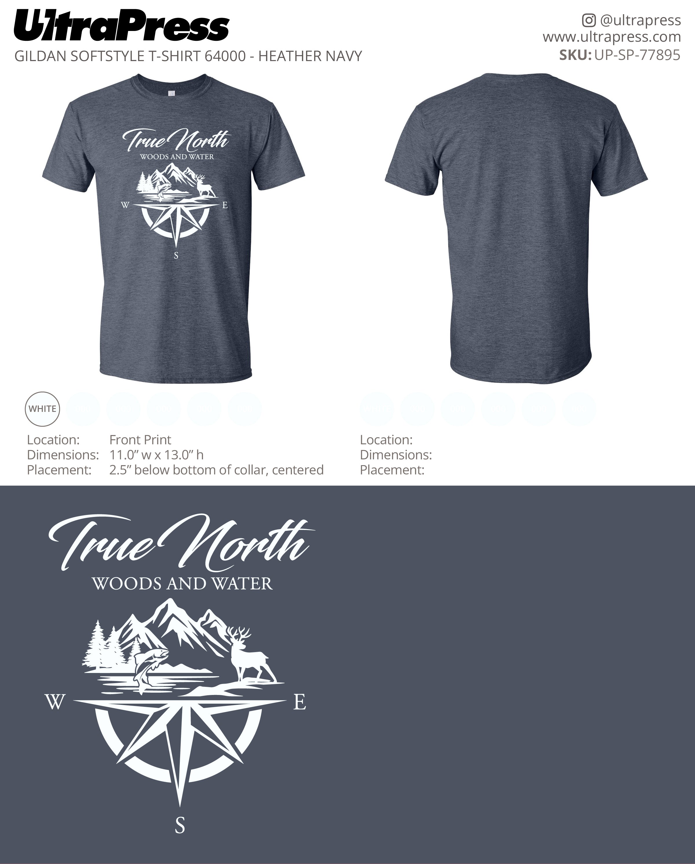 UP-SP-77895 True North (White Logo) - Daniel Cowan 100 Min Qty (Bulk)