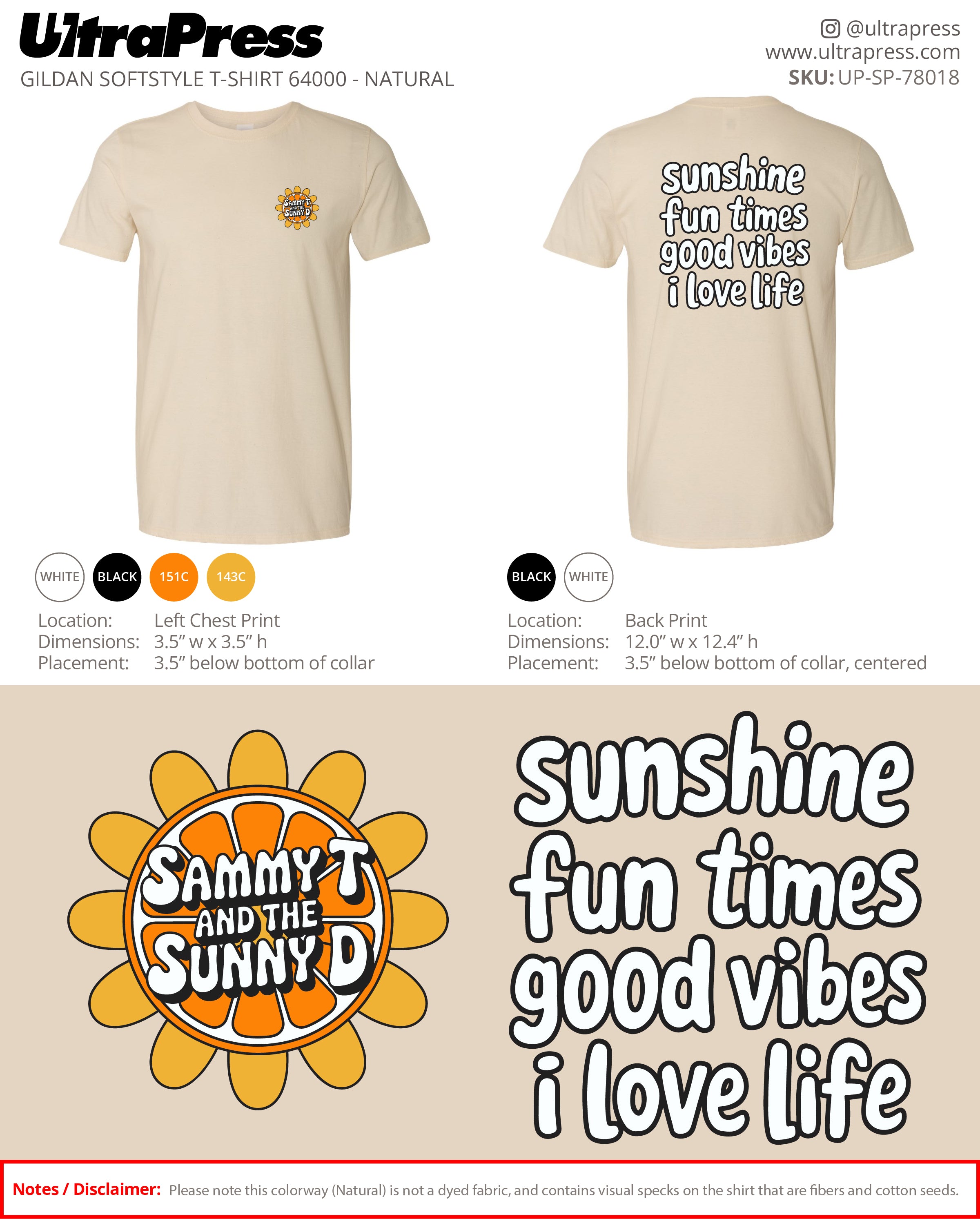 UP-SP-78018 Sammy T and the Sunny D - Sam Travis 100 Min Qty (Bulk)