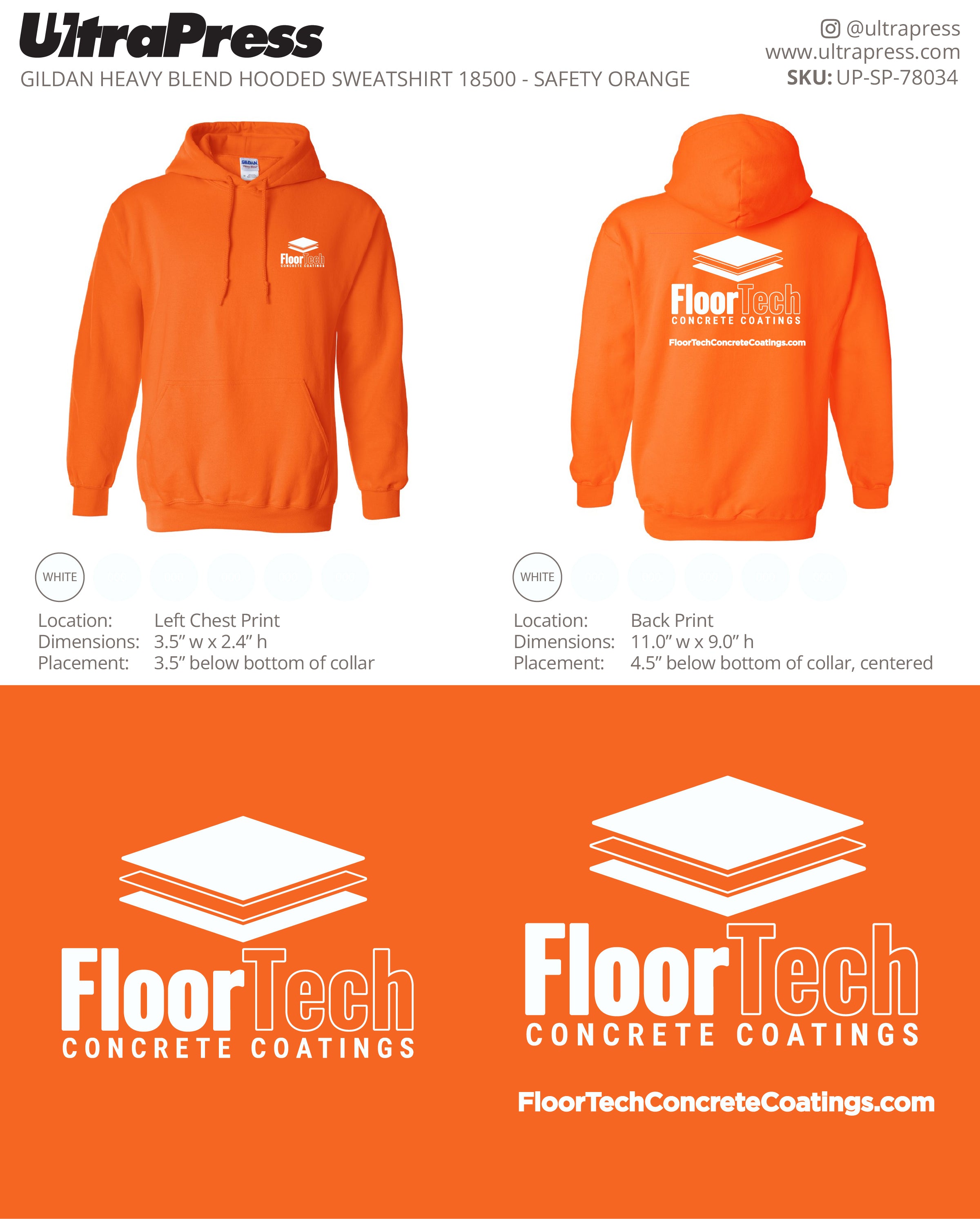 UP-SP-78034 FloorTech White Ink - Medias Painting 50 Min Qty (Bulk)