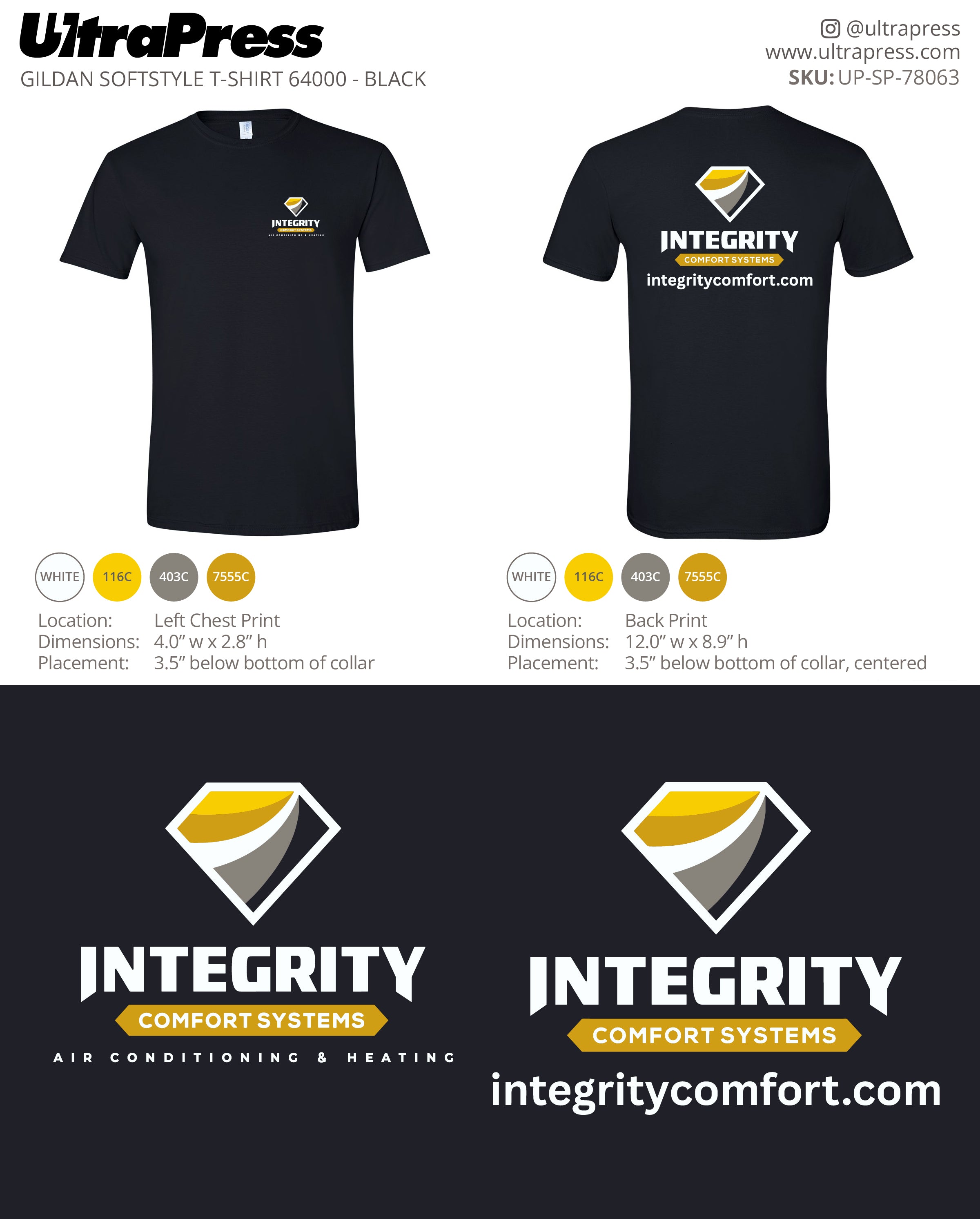 UP-SP-78063 Integrity Comfort Systems - Hillary Dallas 100 Min Qty (Bulk)