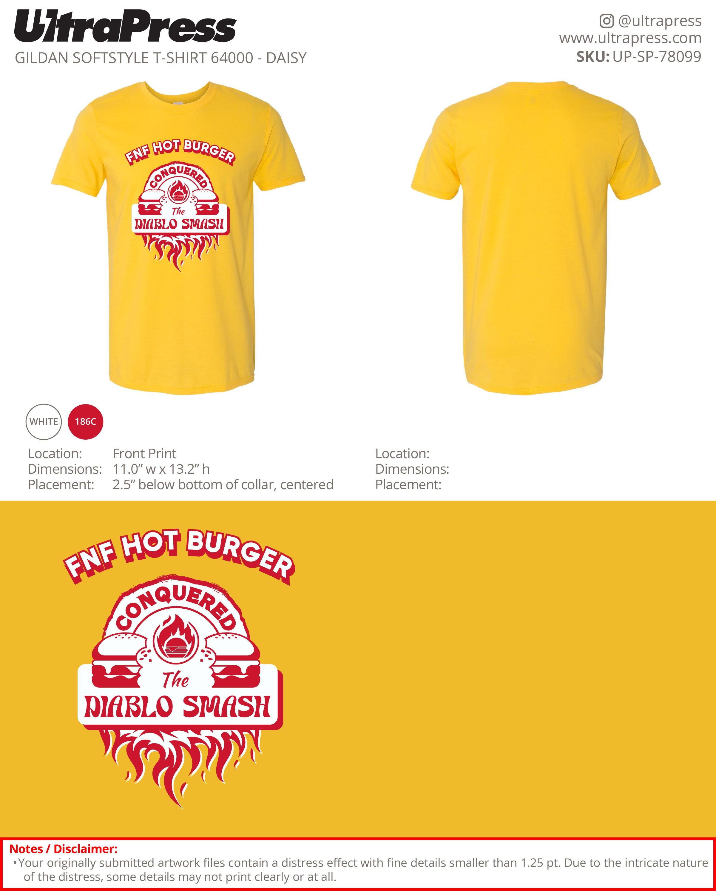 UP-SP-78099 FNF HOT BURGER - Maika Pham 100 Min Qty (Bulk)