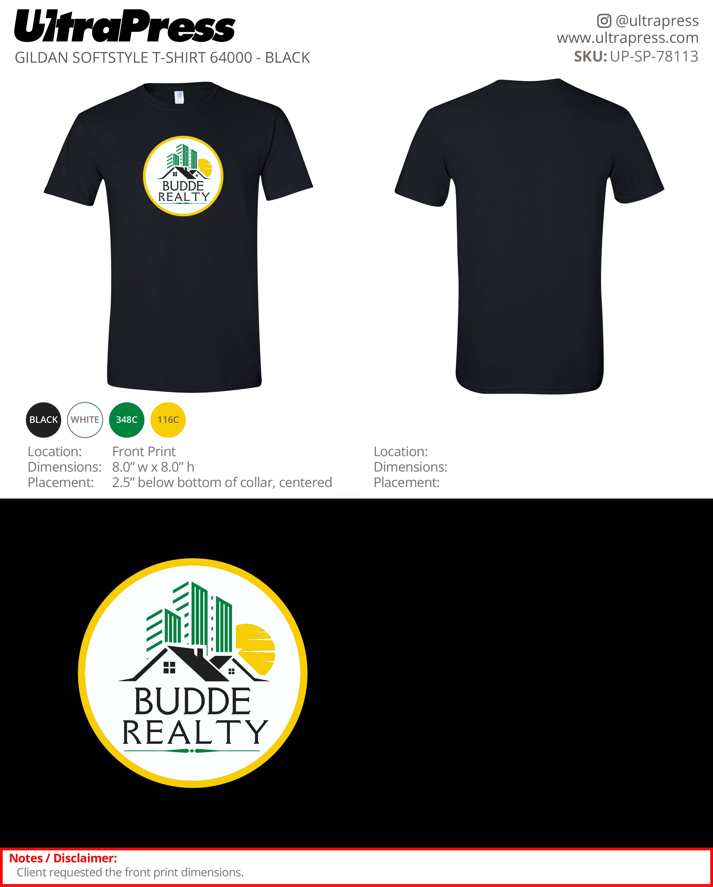 UP-SP-78113 Budde Realty - Melanie Budde 100 Min Qty (Bulk)