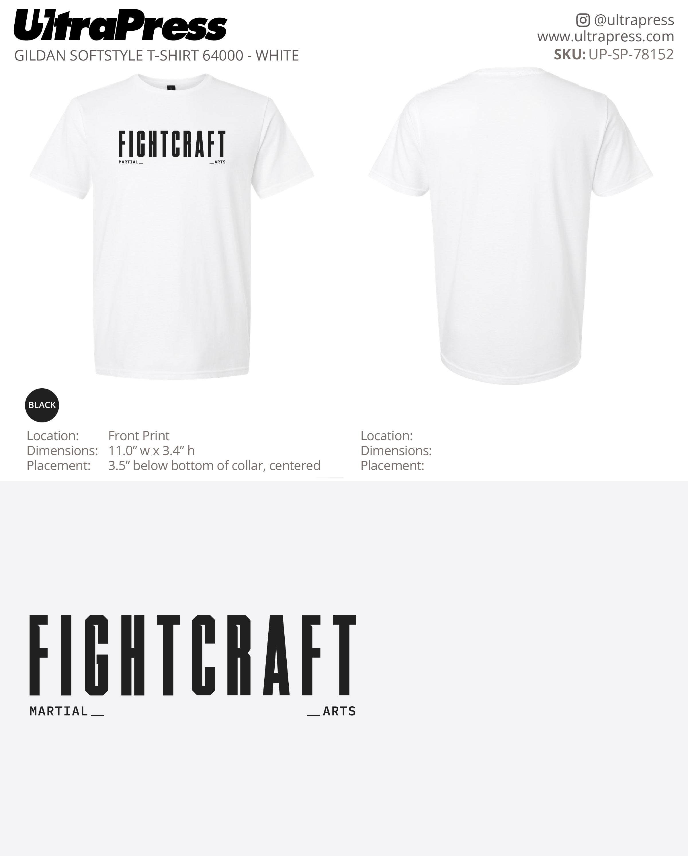 UP-SP-78152 Fight Craft Martial Arts (White)- Patrick Yanez 100 Min Qty (Bulk)