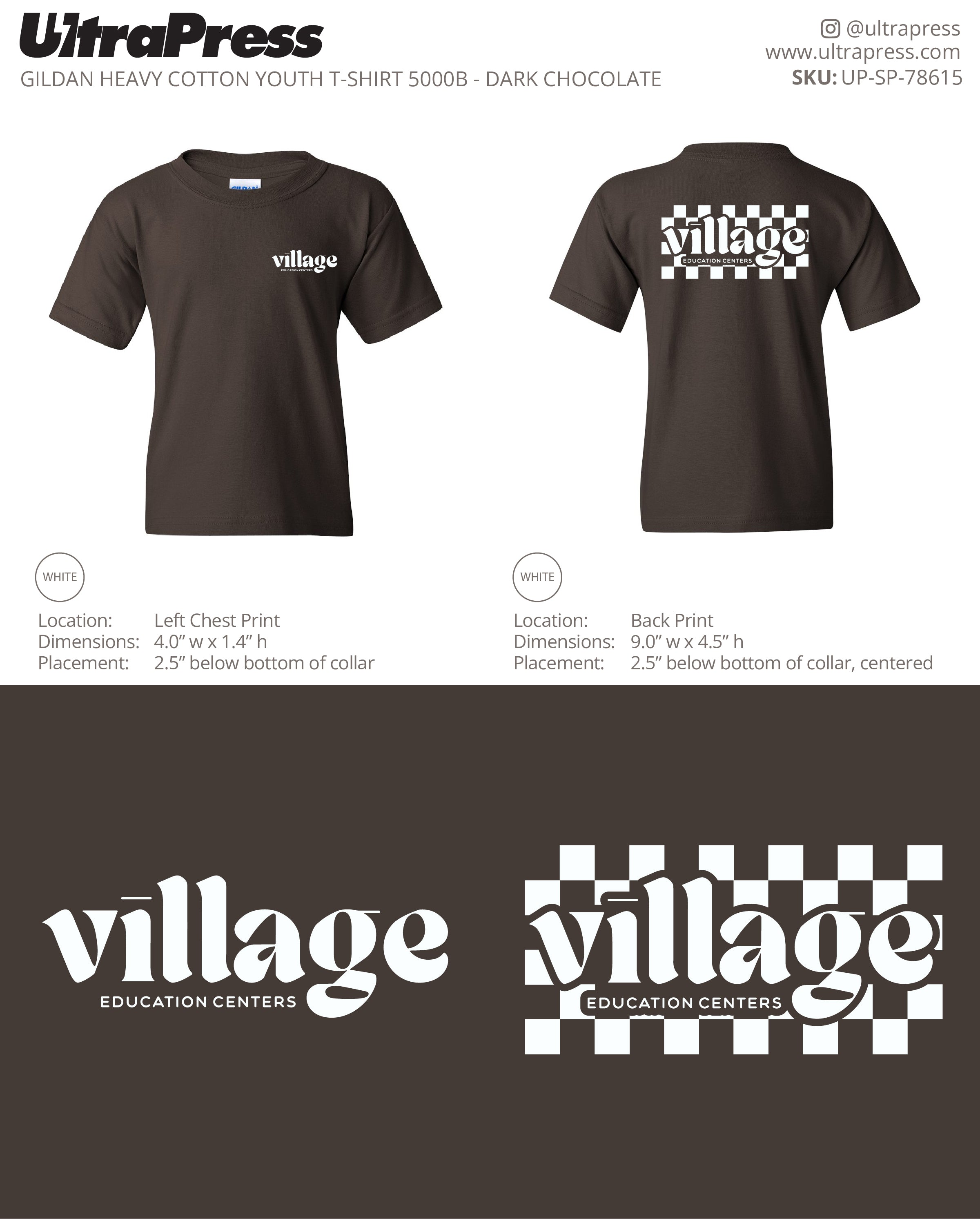 UP-SP-78615 Village Education Centers Checkered - Erica Harper 50 Min Qty (Bulk)