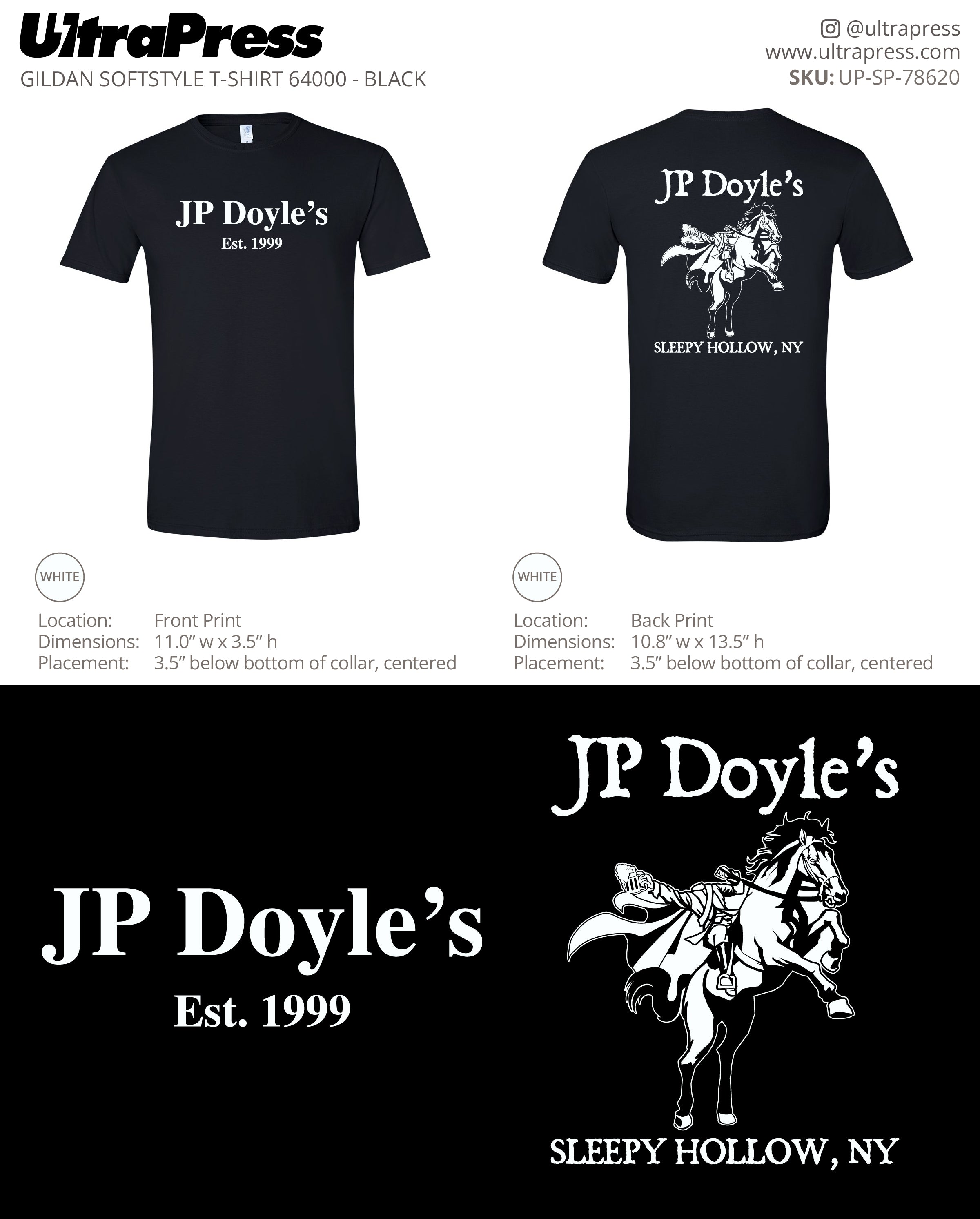 UP-SP-78620 JP Doyle's Sleepy Hollow, NY - Brian Doyle 100 Min Qty (Bulk)