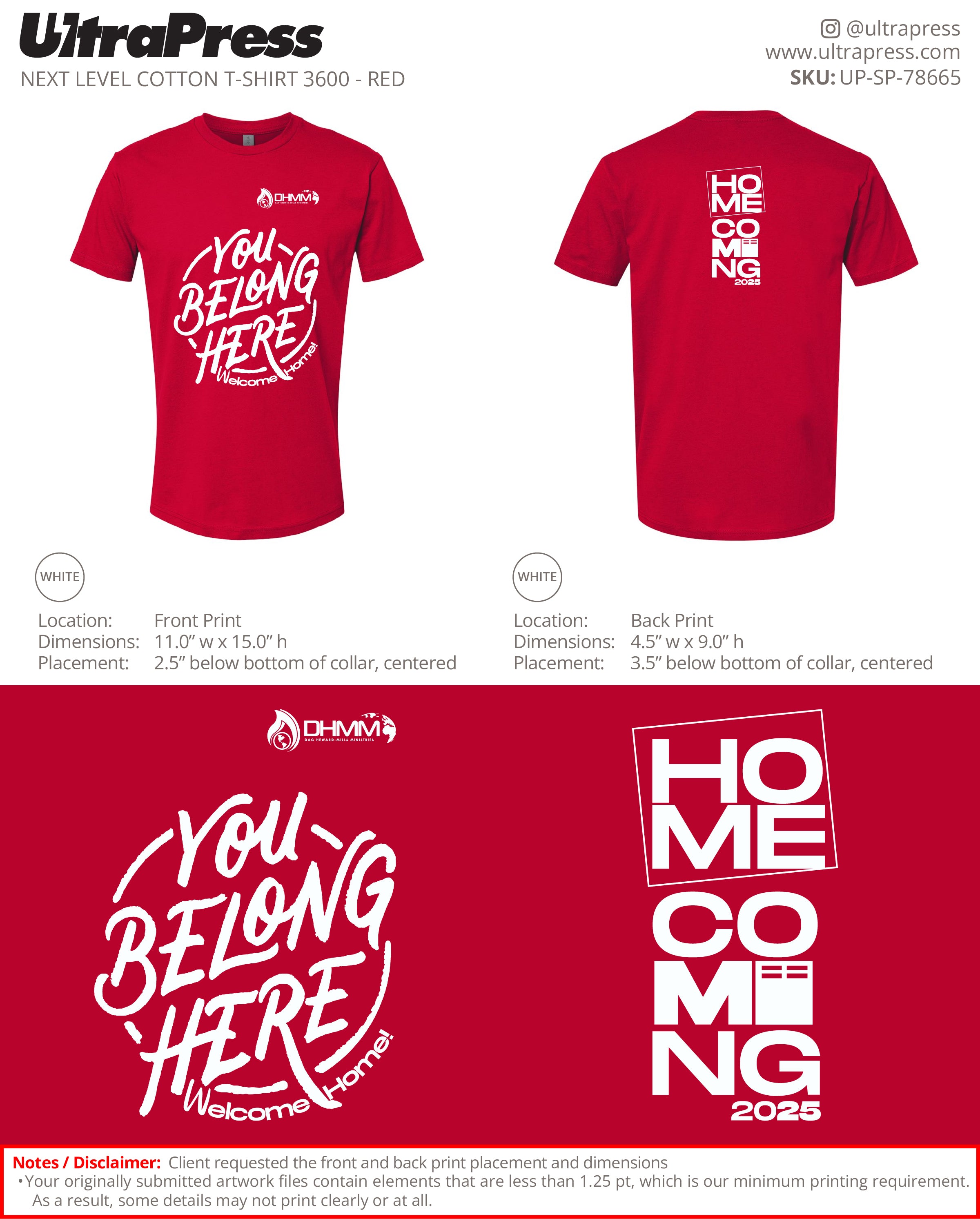 UP-SP-78665 You Belong Here Homecoming 2025 AMC - Akwele Kiruja 100 Min Qty (Bulk)