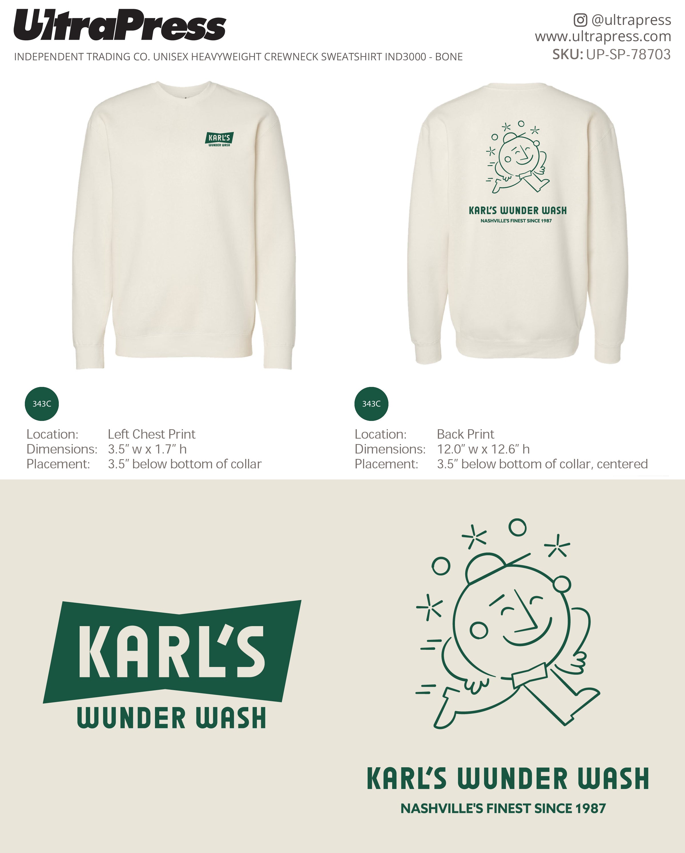 UP-SP-78703 Brentwood Auto Wash Green Ink - Alexandra 48 Min Qty (Bulk)