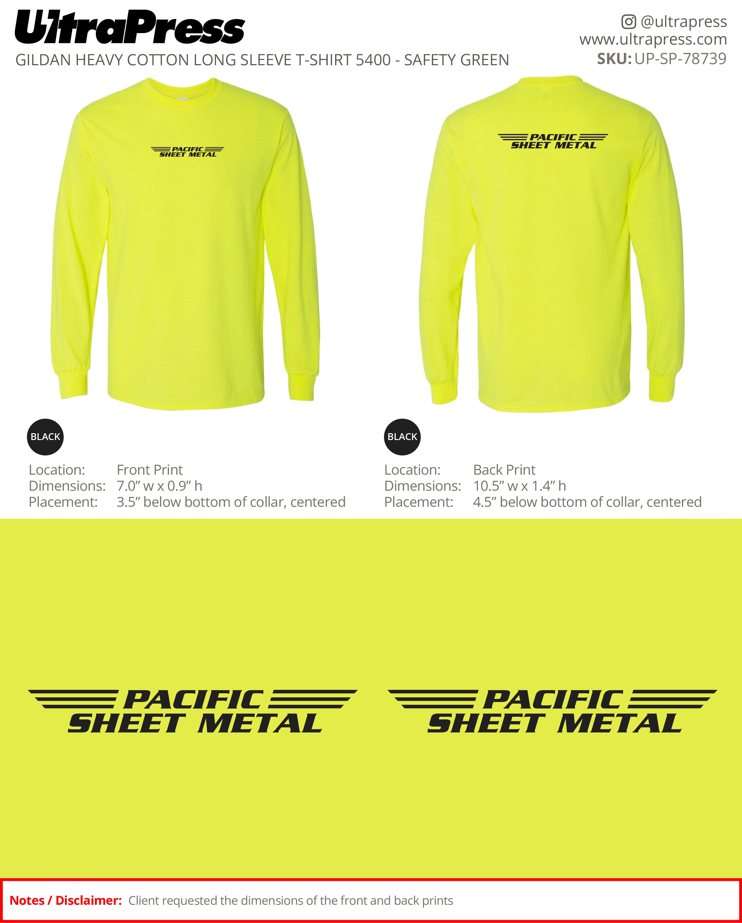 UP-SP-78739 - Pacific Sheet Metal - Shelly Navarro 50 Min Qty (Bulk)