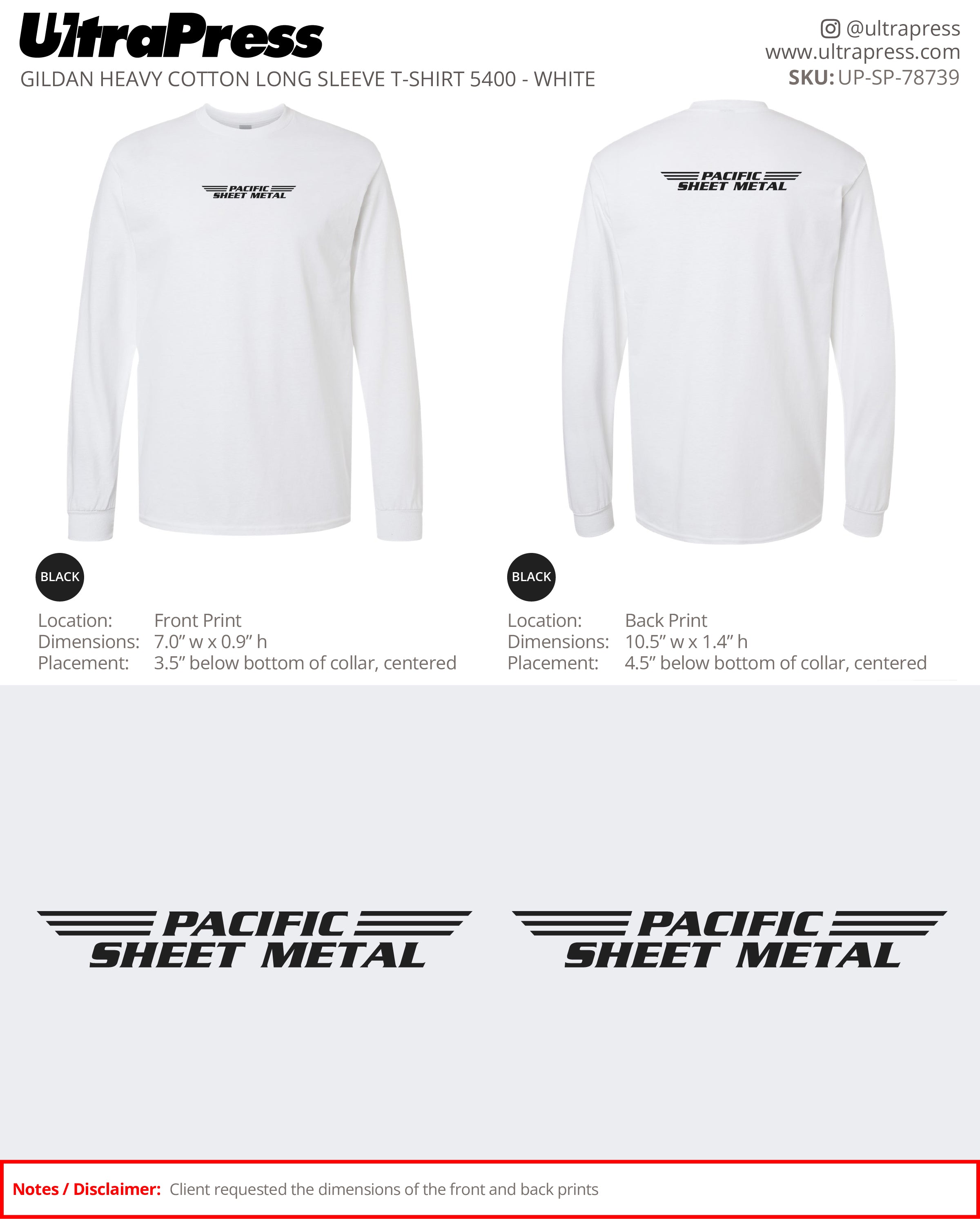 UP-SP-78739 - Pacific Sheet Metal - Shelly Navarro 50 Min Qty (Bulk)