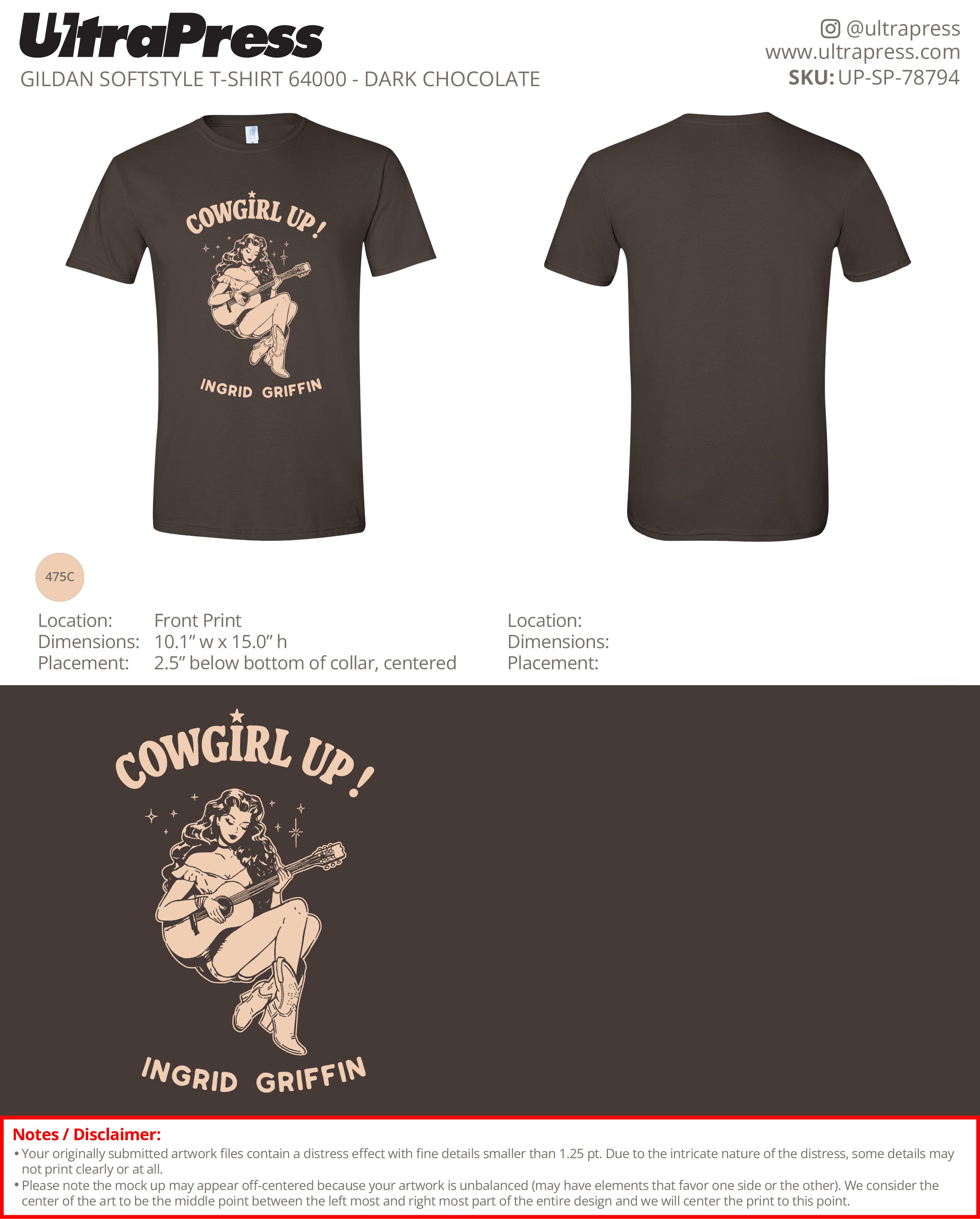 UP-SP-78794 Cowgirl Up - Gessert Family 100 Min Qty (Bulk)