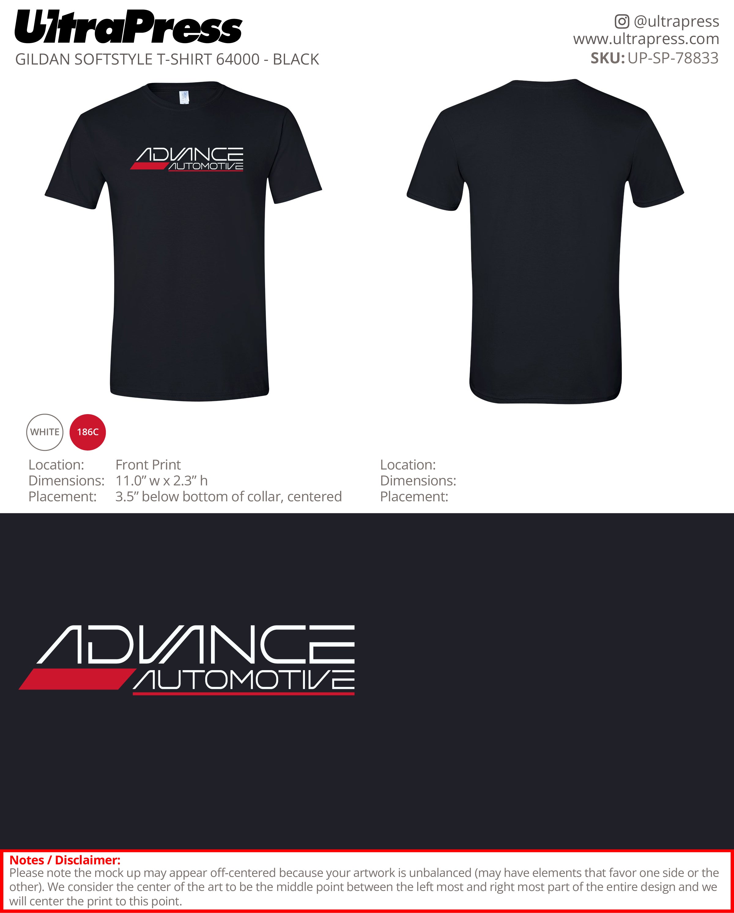 UP-SP-78833 Advance Automotive - Frankie Elayyan 100 Pieces Package (Bulk)