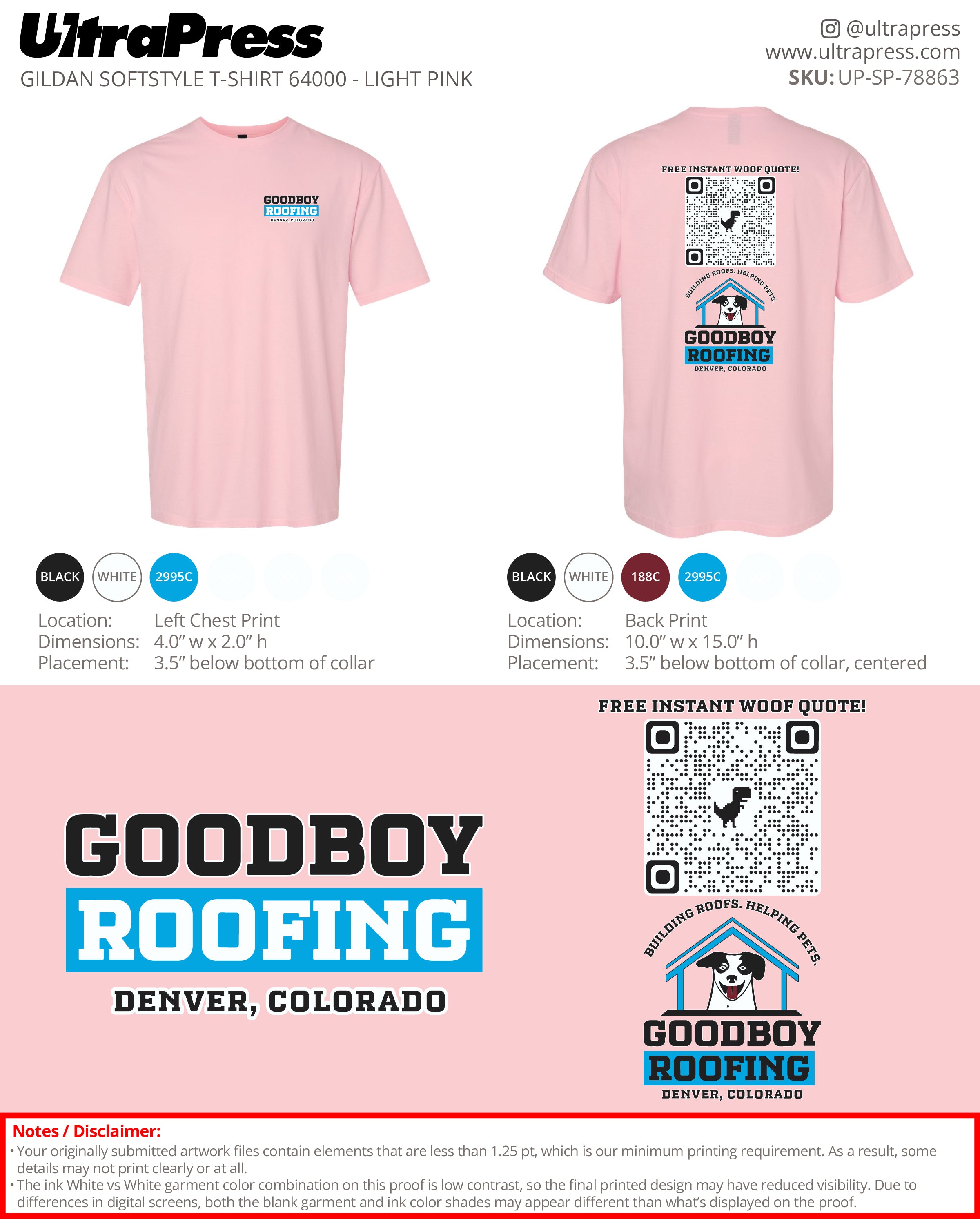 UP-SP-78863 Goodboy Roofing - Zach Morgan 100 Pieces Package (Bulk)