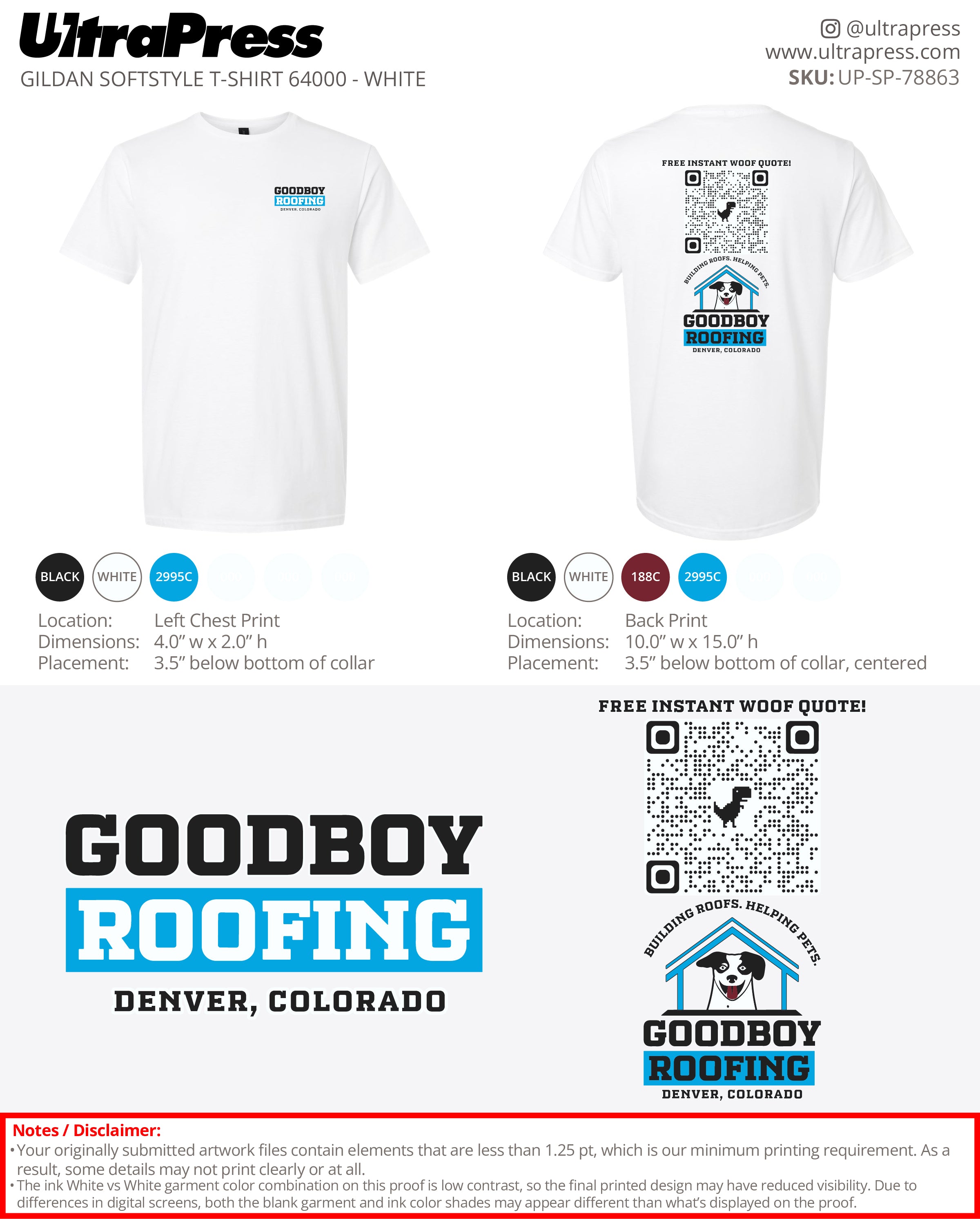 UP-SP-78863 Goodboy Roofing - Zach Morgan 100 Pieces Package (Bulk)