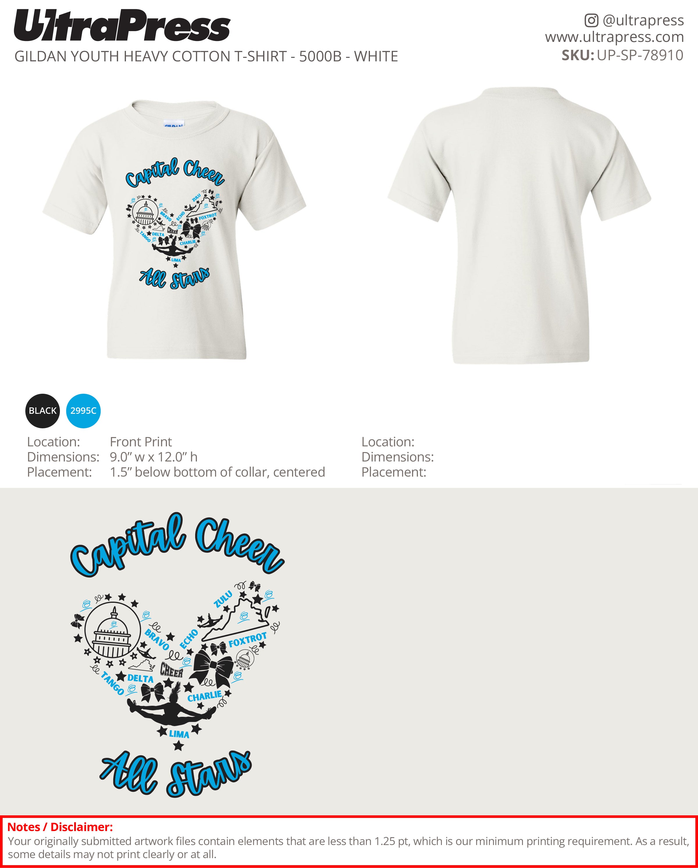 UP-SP-78910 Capital Cheer All Stars - Stacey Cate Bologna 50 Min Qty (Bulk)