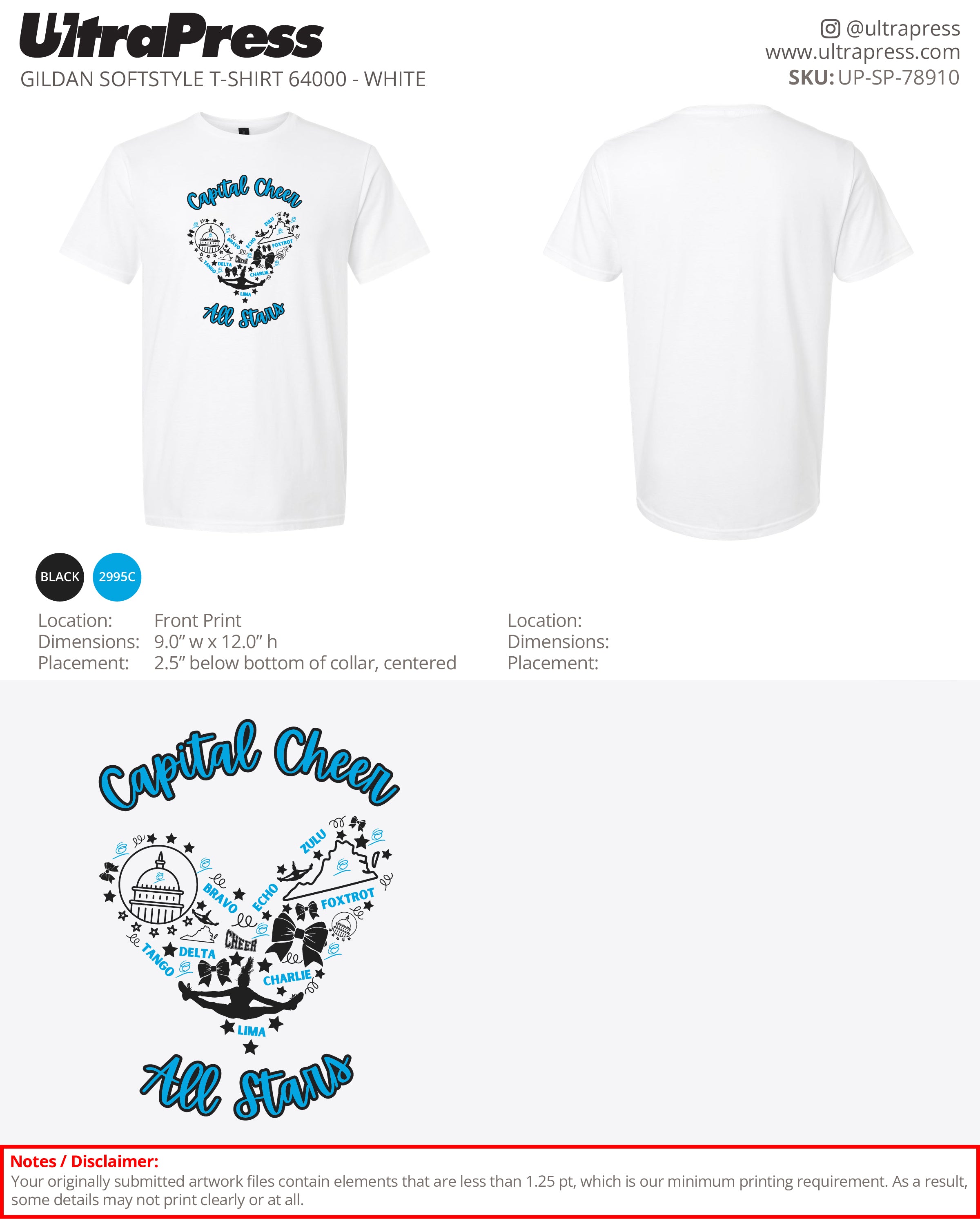 UP-SP-78910 Capital Cheer All Stars - Stacey Cate Bologna 50 Min Qty (Bulk)