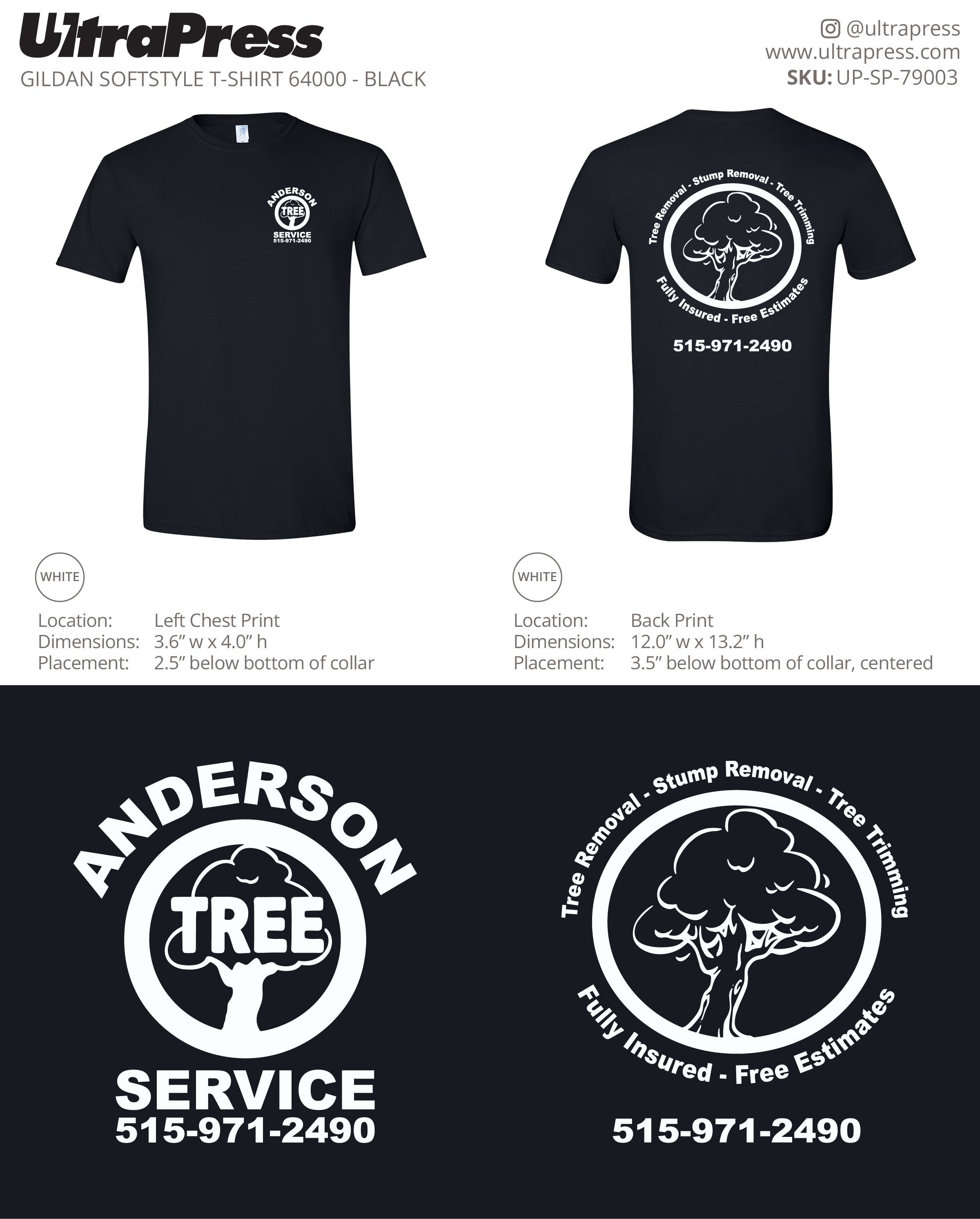 UP-SP-79003 Anderson Tree Service - Levi Anderson 100 Min Qty (Bulk)