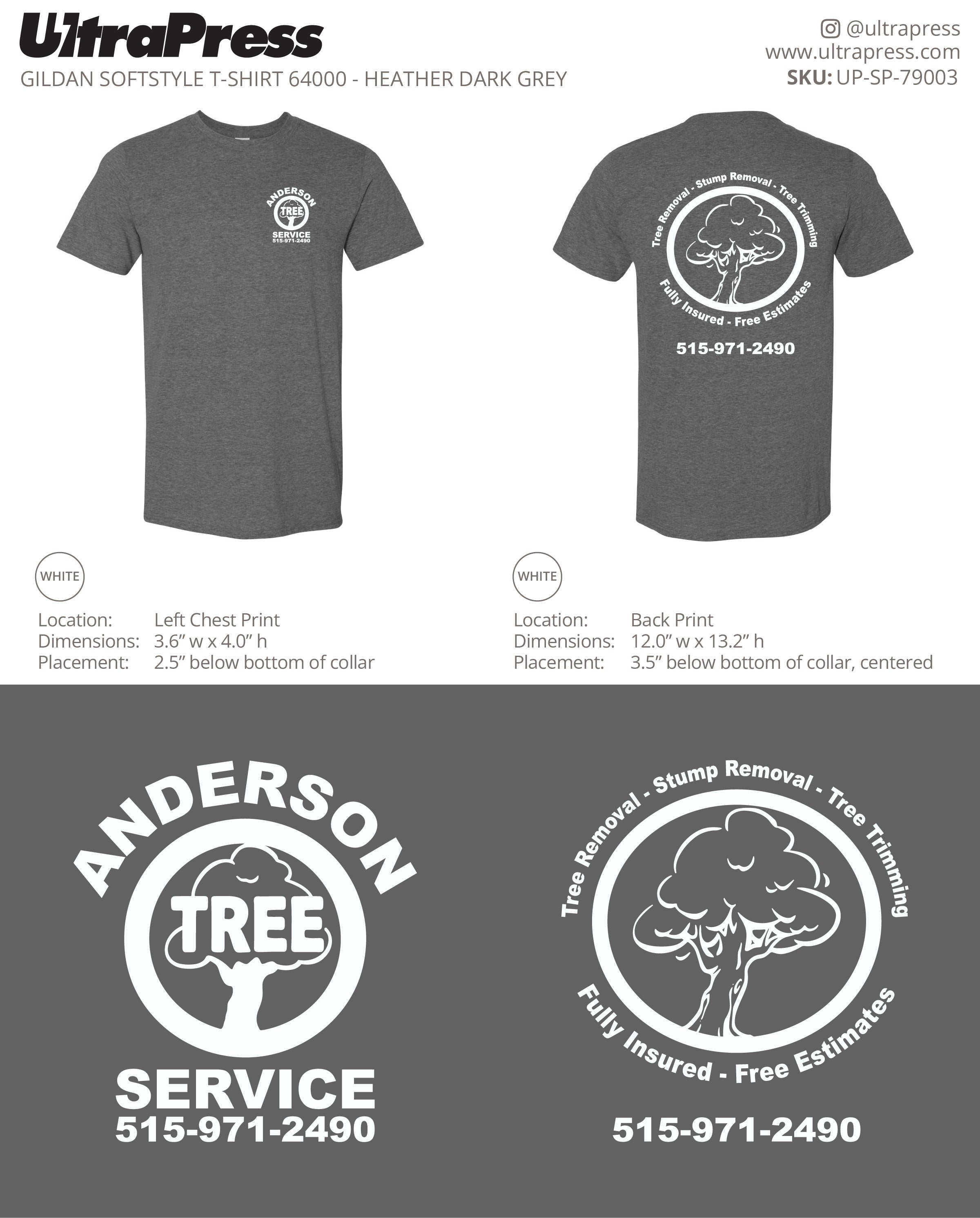 UP-SP-79003 Anderson Tree Service - Levi Anderson 100 Min Qty (Bulk)