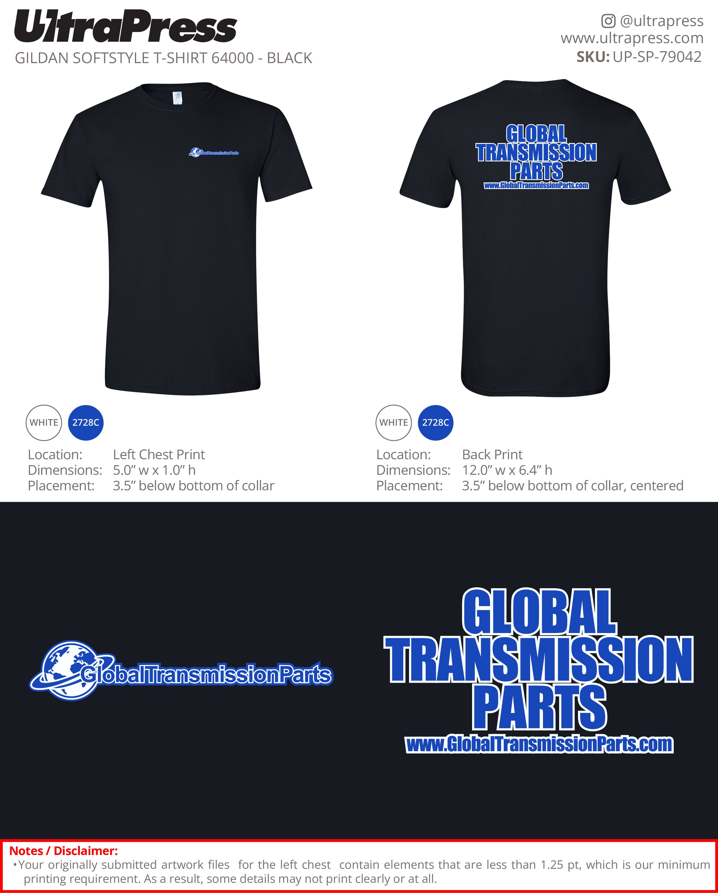 UP-SP-79042 Global Transmission Parts - TJ Jacobs 100 Min Qty (Bulk)