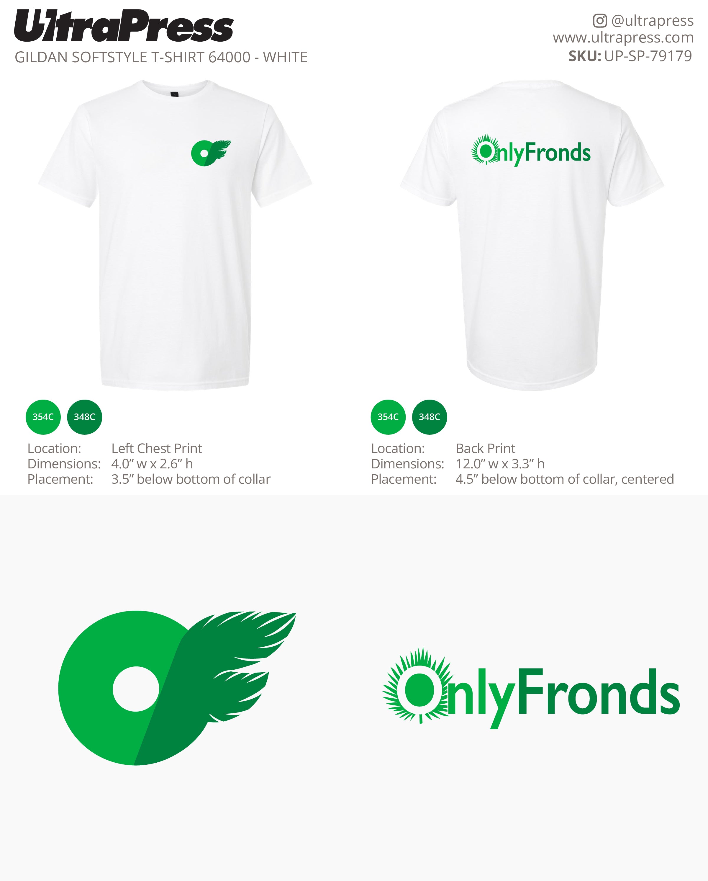 UP-SP-79179 Only Fronds front and back - Carlos Guerra 100 Min Qty (Bulk)