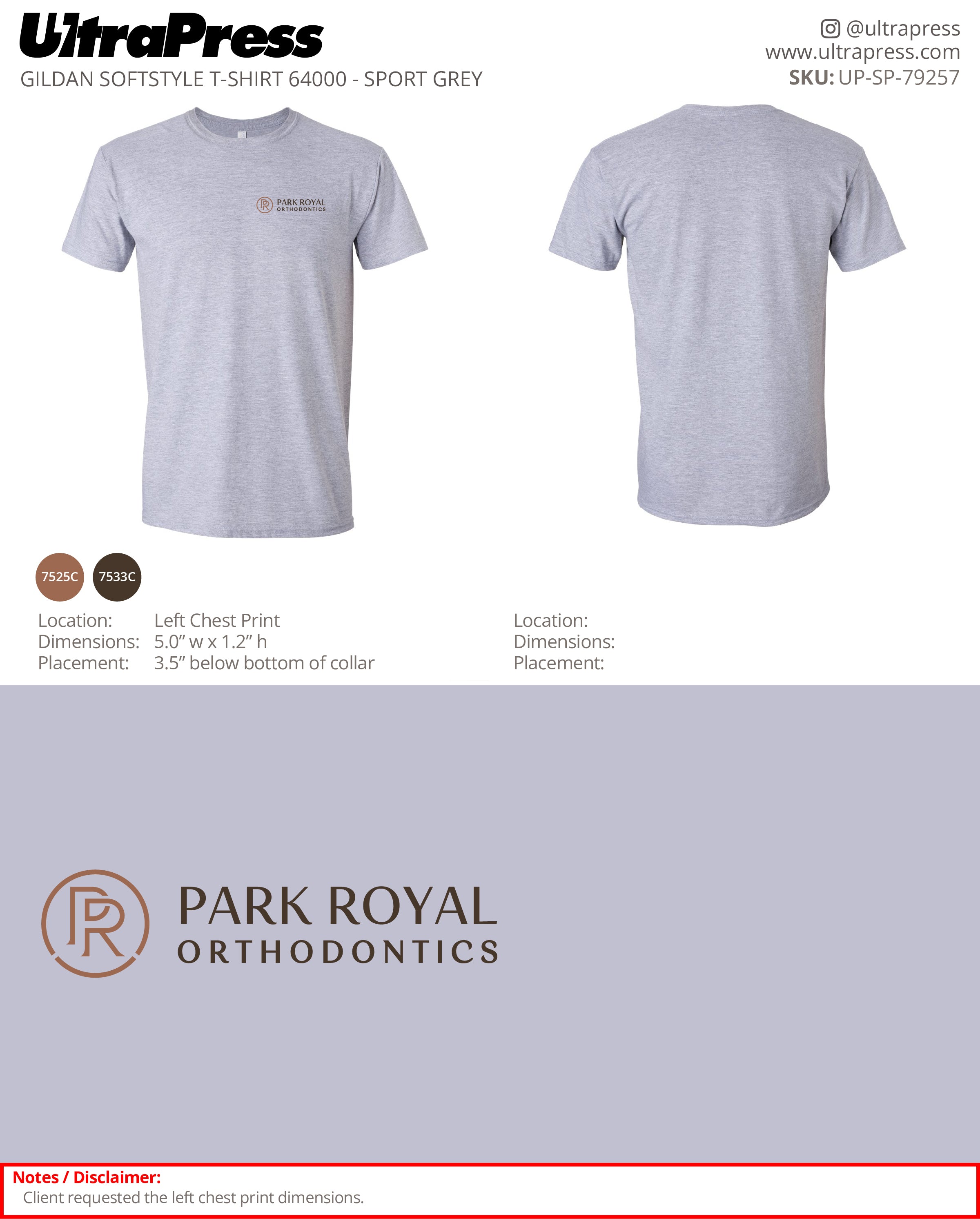UP-SP-79257 Park Royal Orthodontics - Christopher Lai - 100 Min Qty - Package Deal (Bulk)