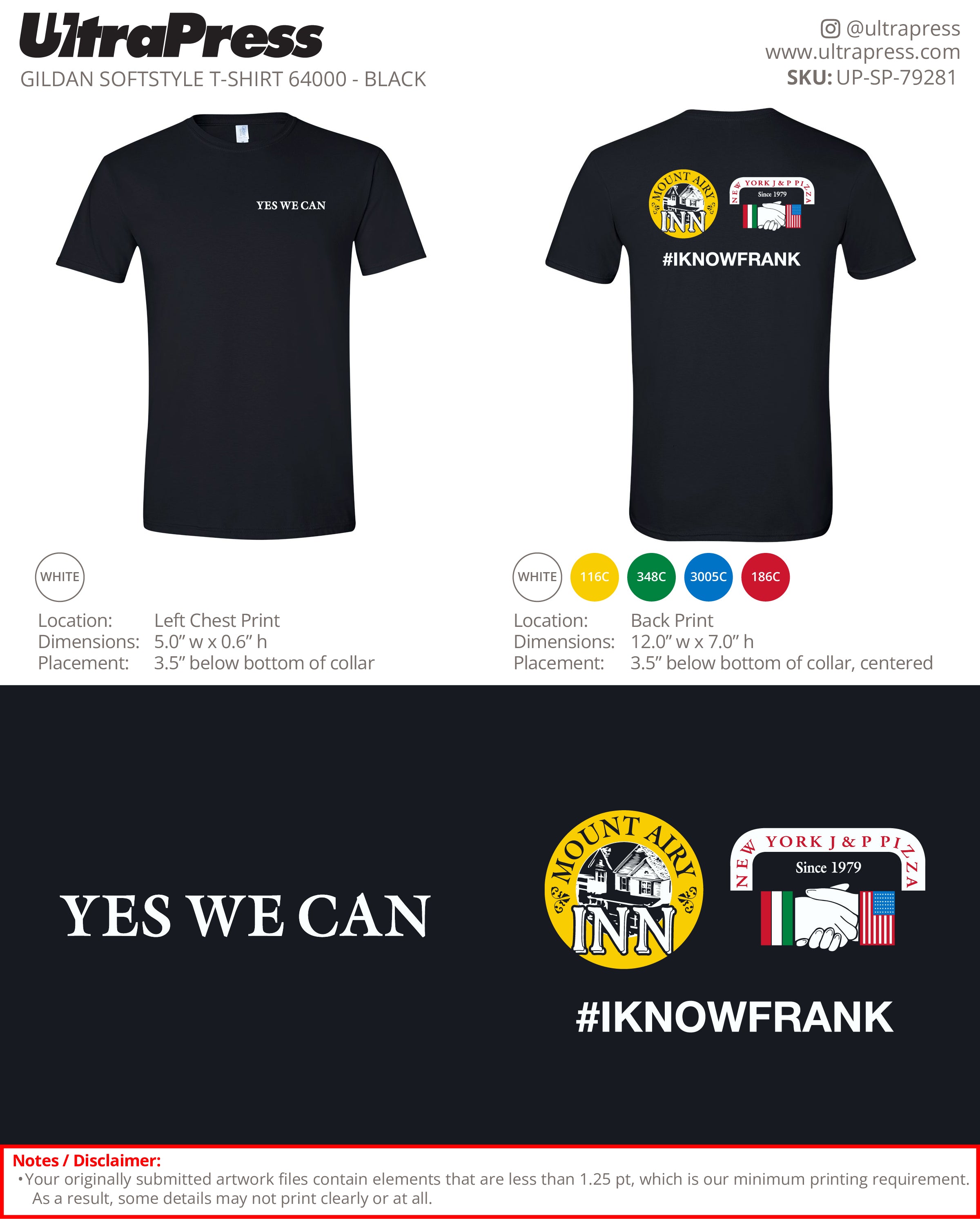 UP-SP-79281 New York J&P Pizza - Mount Airy Inn 144 Min Qty (Bulk)