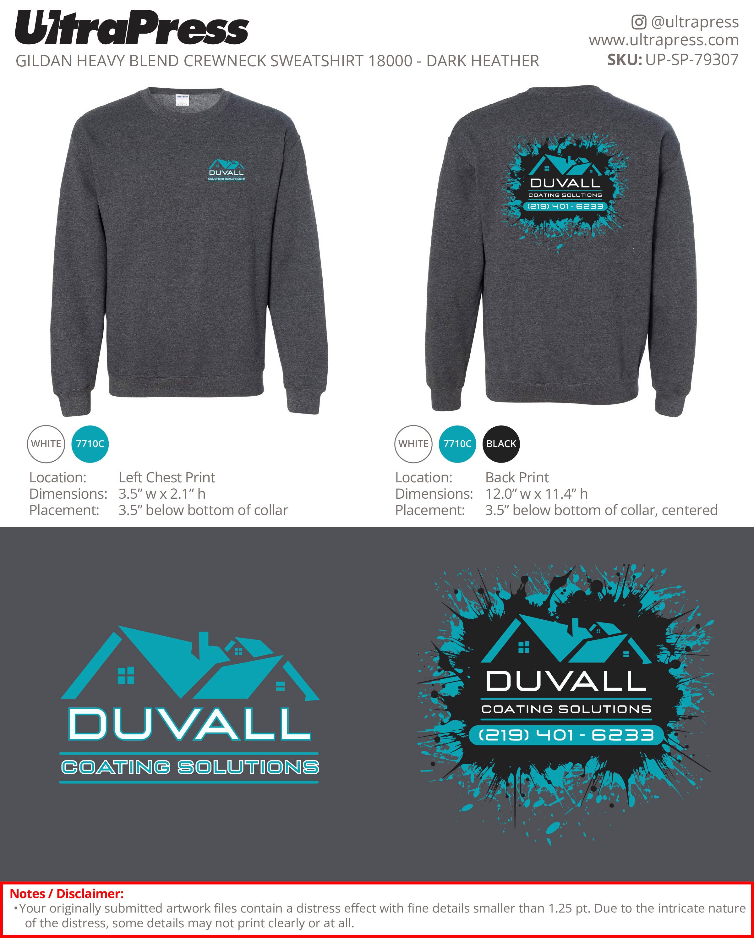 UP-SP-79307 DUVALL Coating Solutions Hoodies - Logan Duvall 50 Min Qty (Bulk)