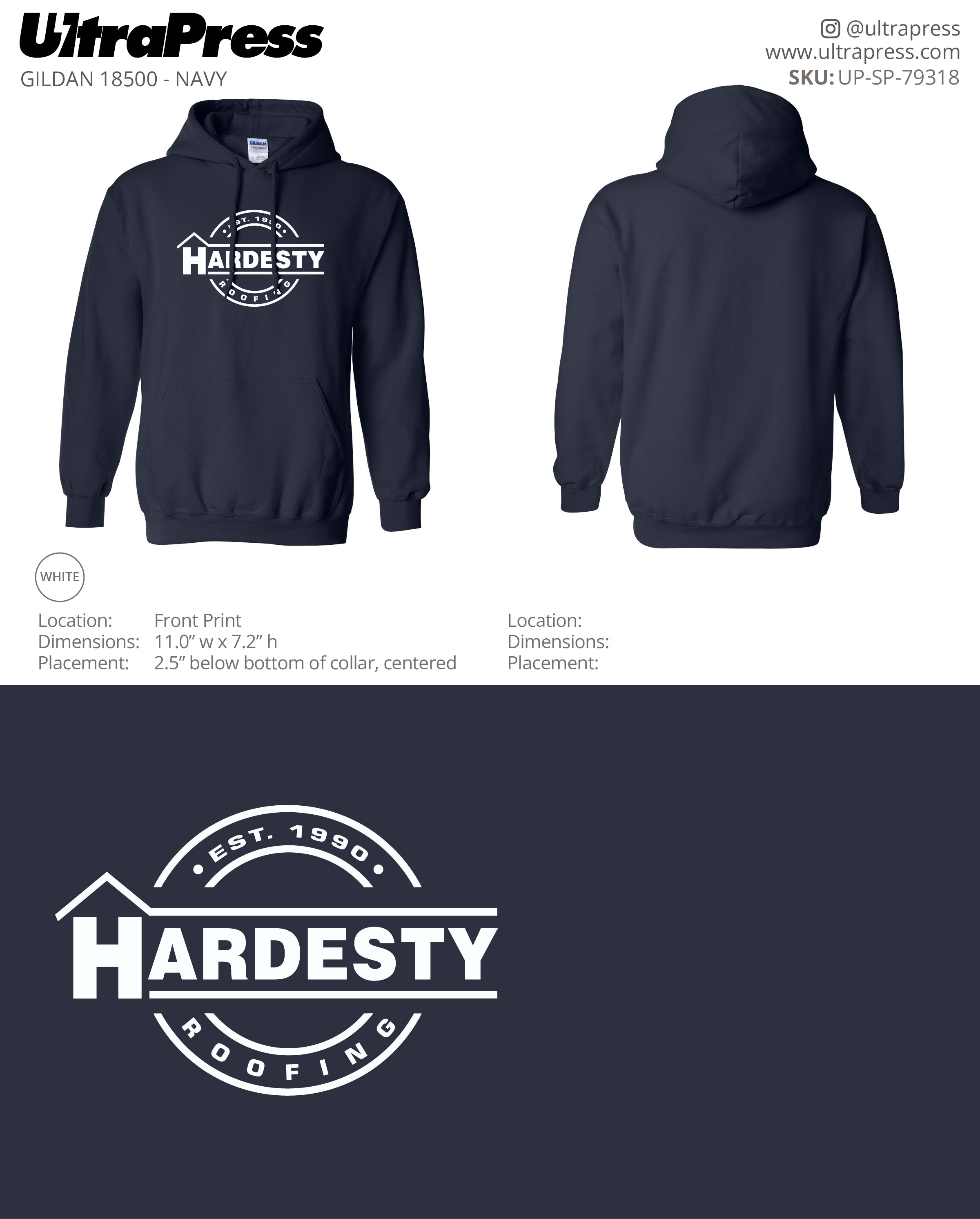 UP-SP-79318 Hardesty Roofing Hoodies - Brittany Foster 50 Pieces Package Deal (Bulk)