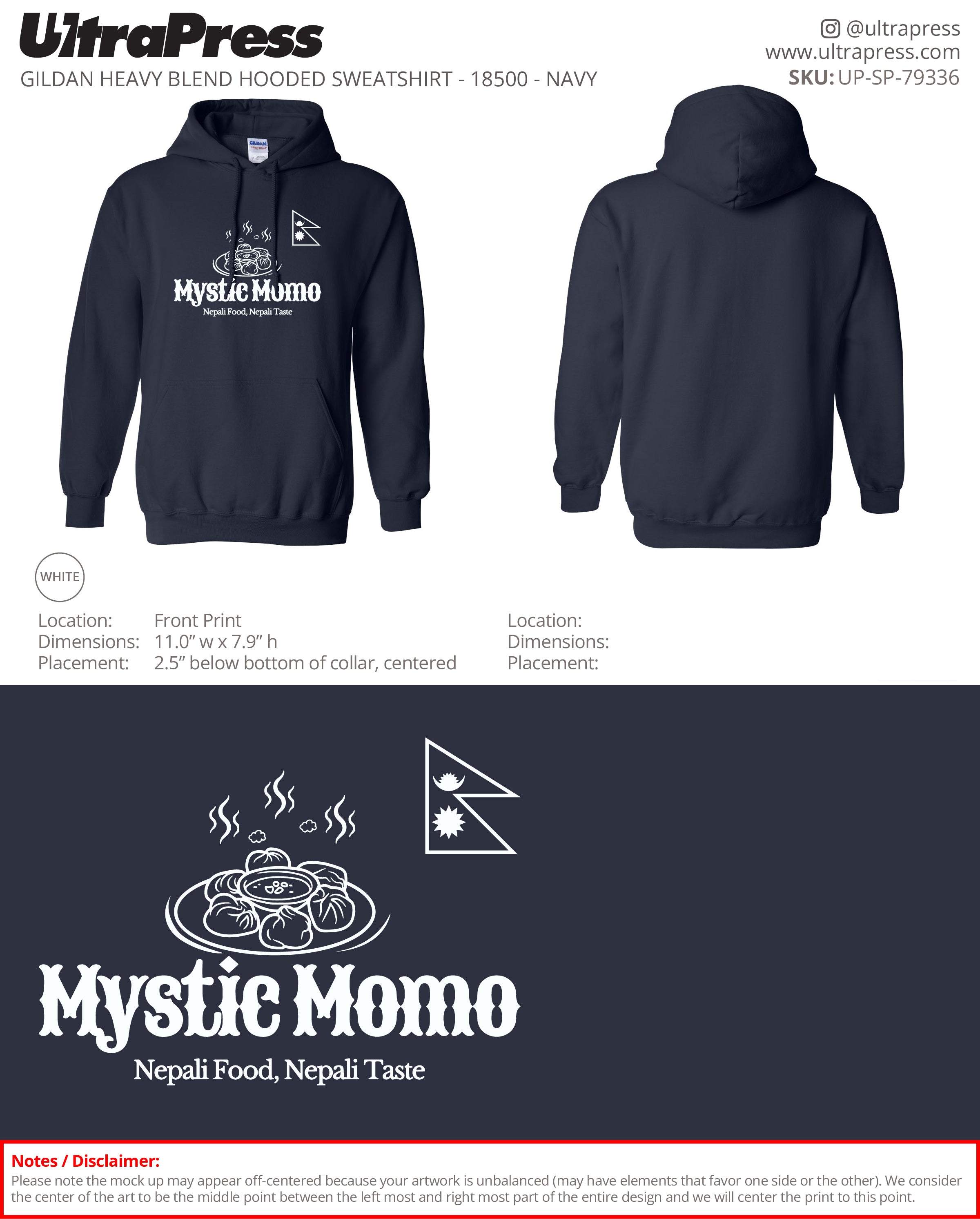 UP-SP-79336 Mystic Momo Hoodies - Sachin Maharjan 50 Min Qty (Bulk)