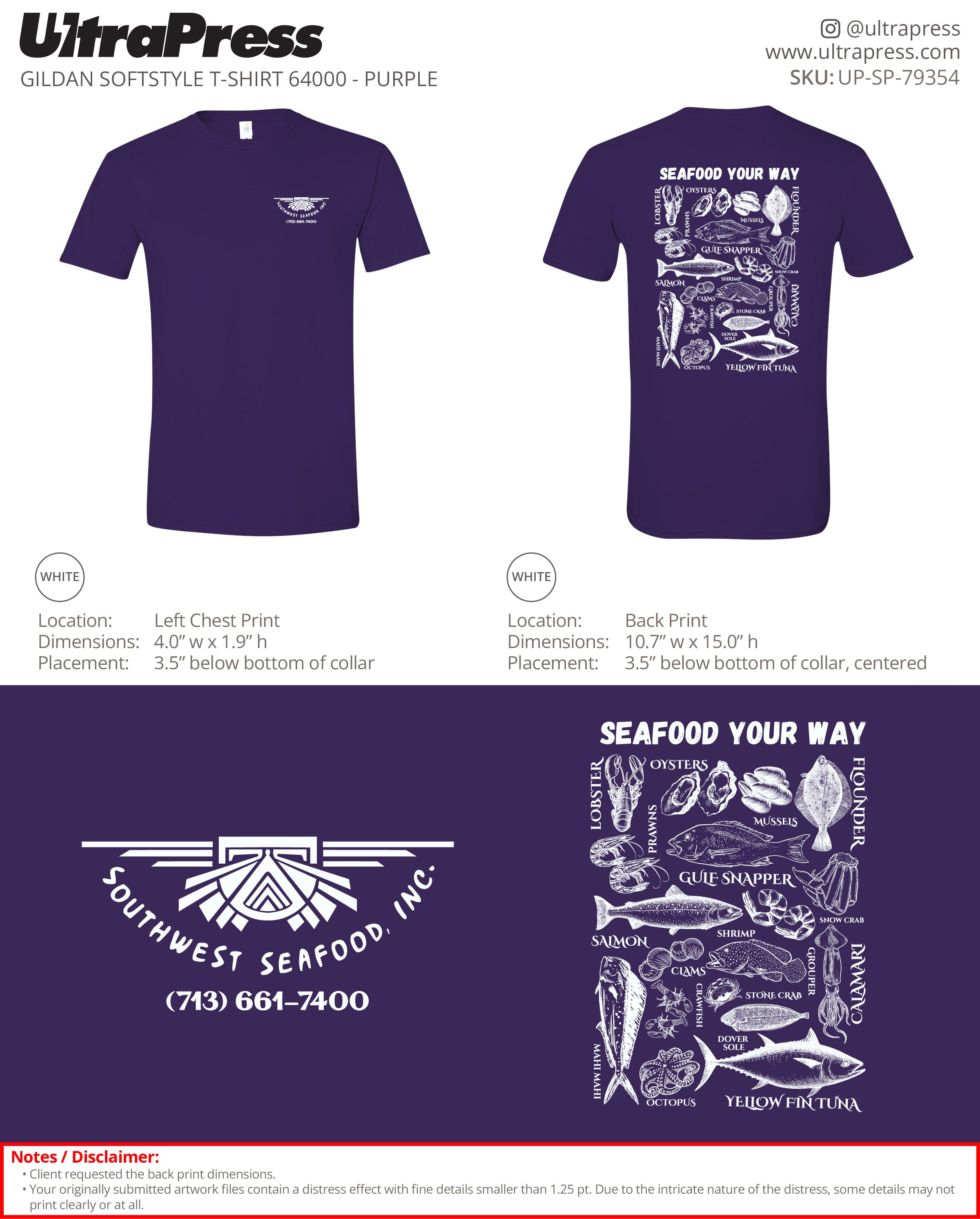 UP-SP-79354 Southwest Seafood - Alma Turcios - 100 Min Qty (Bulk)