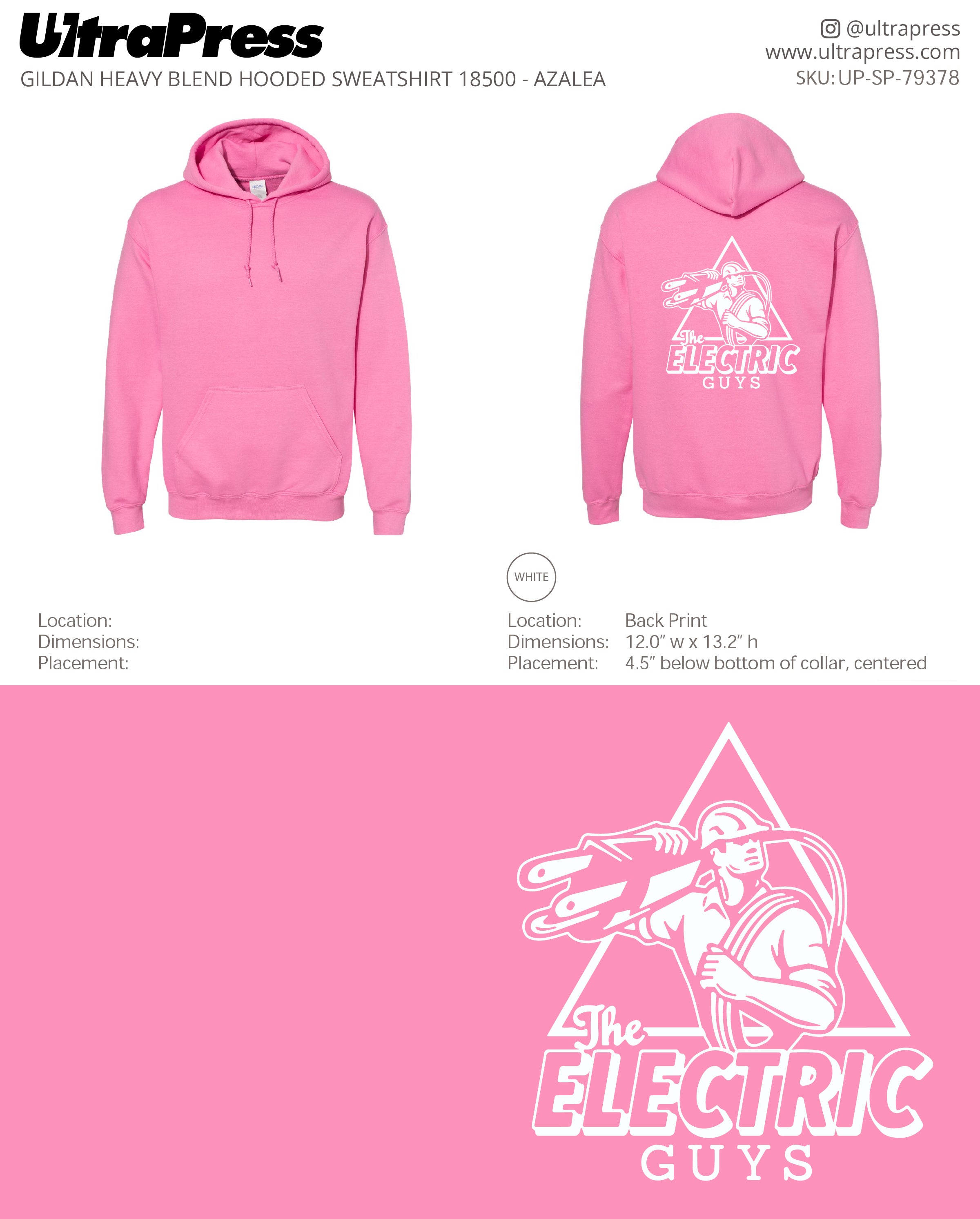 UP-SP-79378 The Electric Guys Hoodies - Jami Carley 50 Min Qty (Bulk)