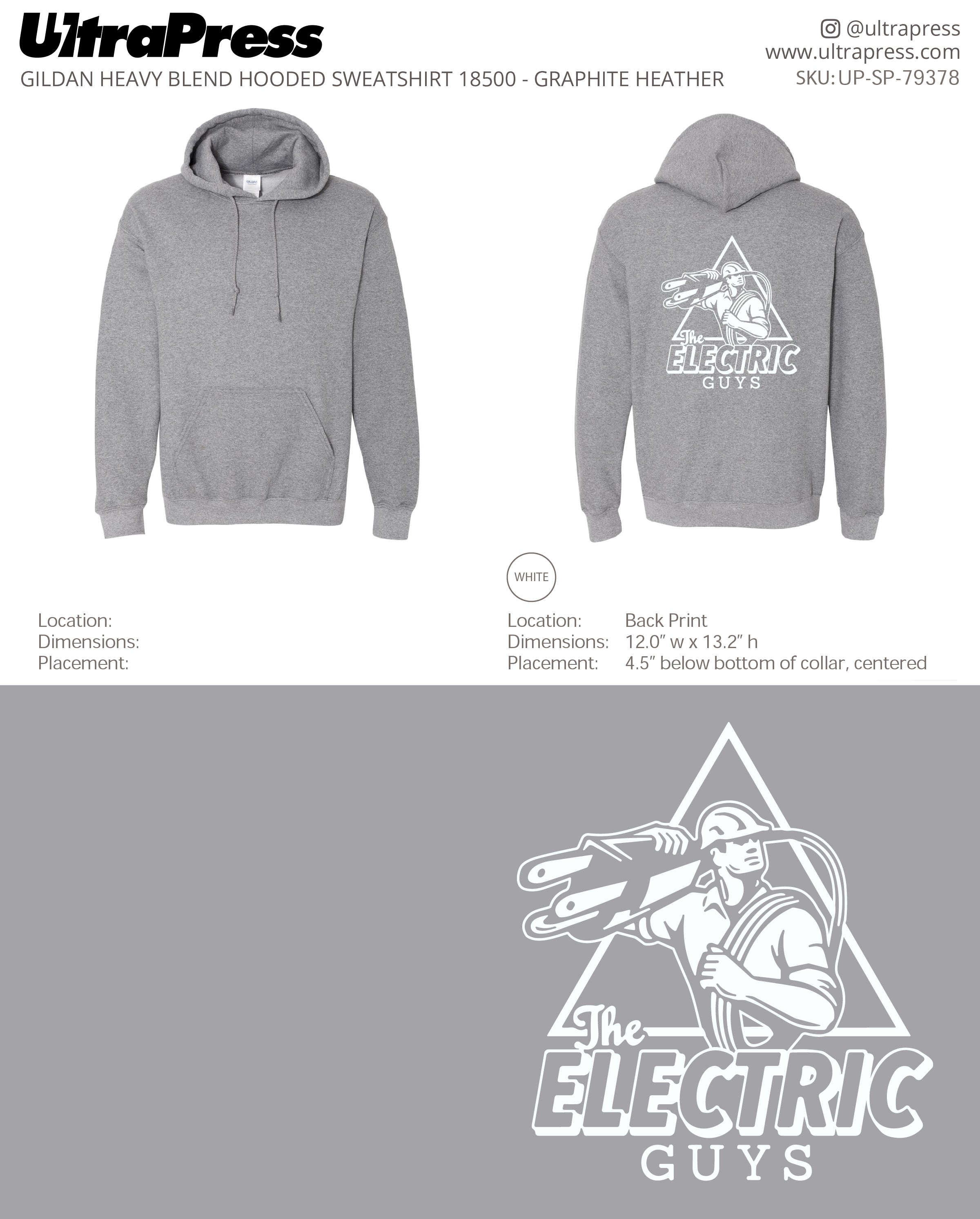 UP-SP-79378 The Electric Guys Hoodies - Jami Carley 50 Min Qty (Bulk)