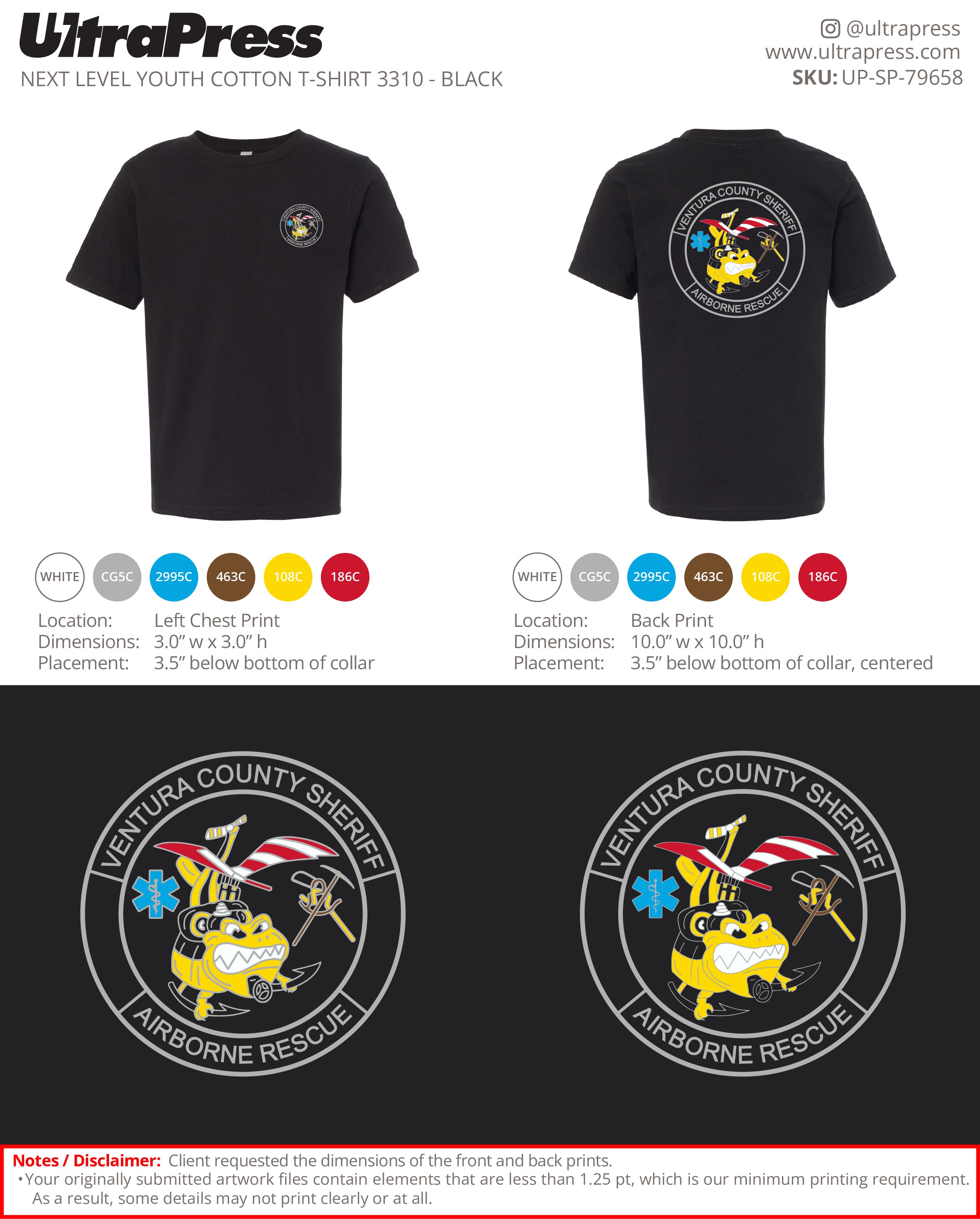 UP-SP-79658 Ventura County Sheriff - Nan Jiang 144 Min Qty (Bulk)